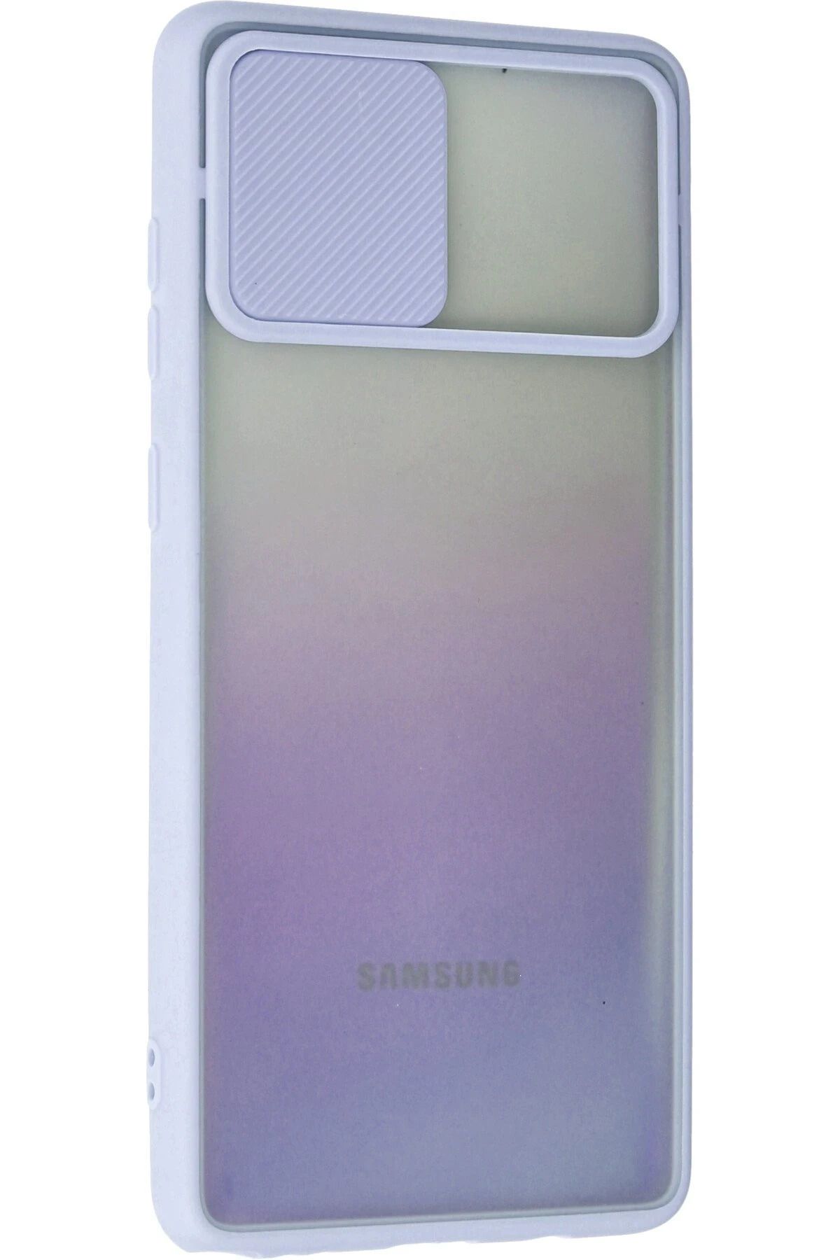 NewFace Samsung Galaxy A81 / Note 10 Lite Kılıf Palm Buzlu Kamera Sürgülü Silikon - Lila GLSTD