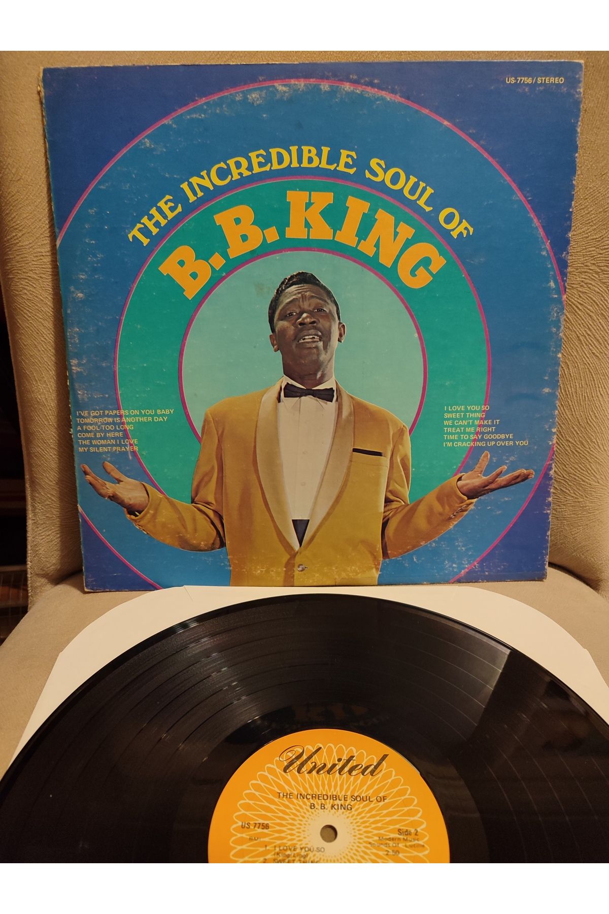 Plakperest B.B. KING - The Incredible Soul Of B.B. King - 1970 USA Basım LP Plak Albüm 2.el