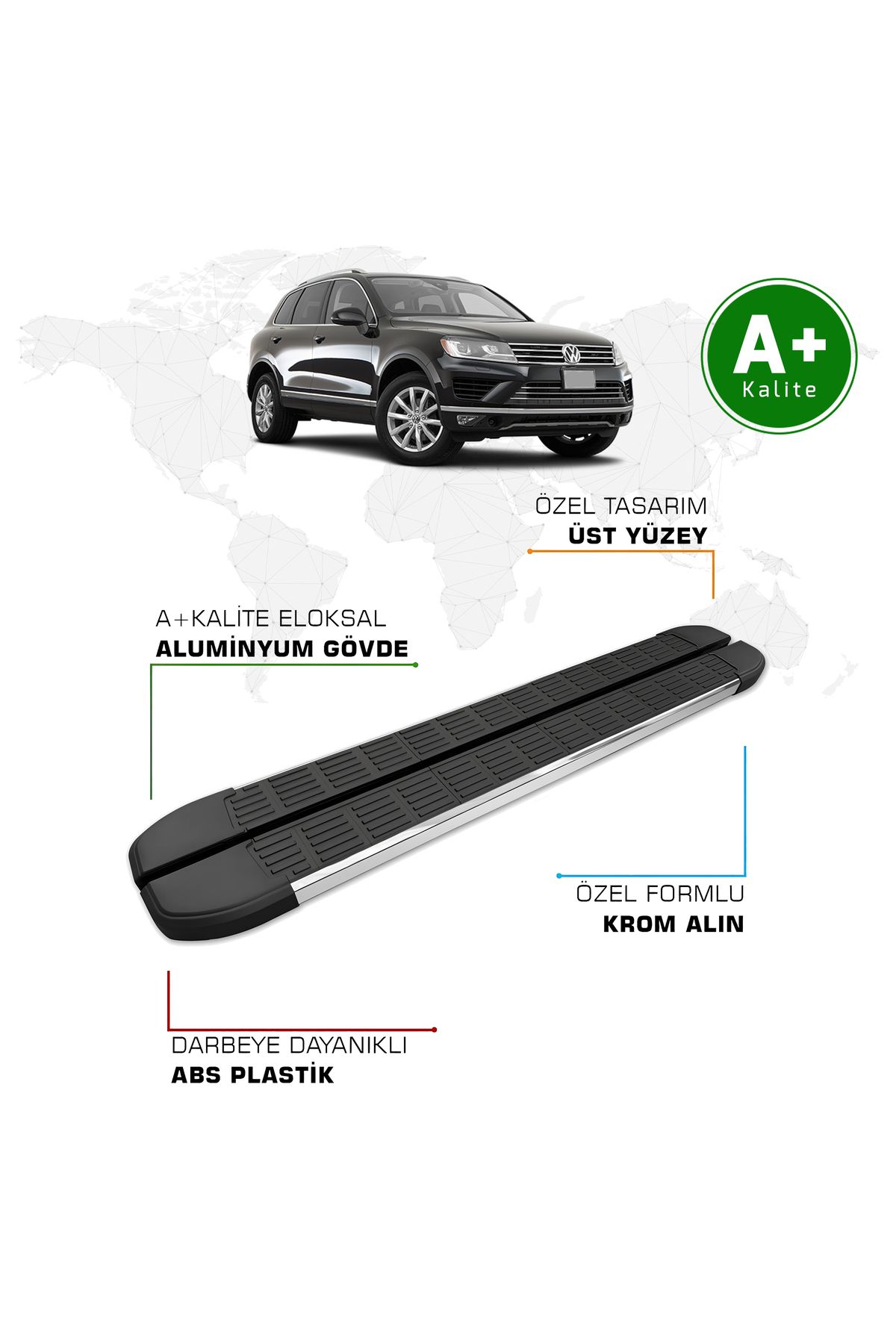 FA OTO AKSESUAR Volkswagen Touareg Yan Basamak 2002 – 2018 Model S-Line
