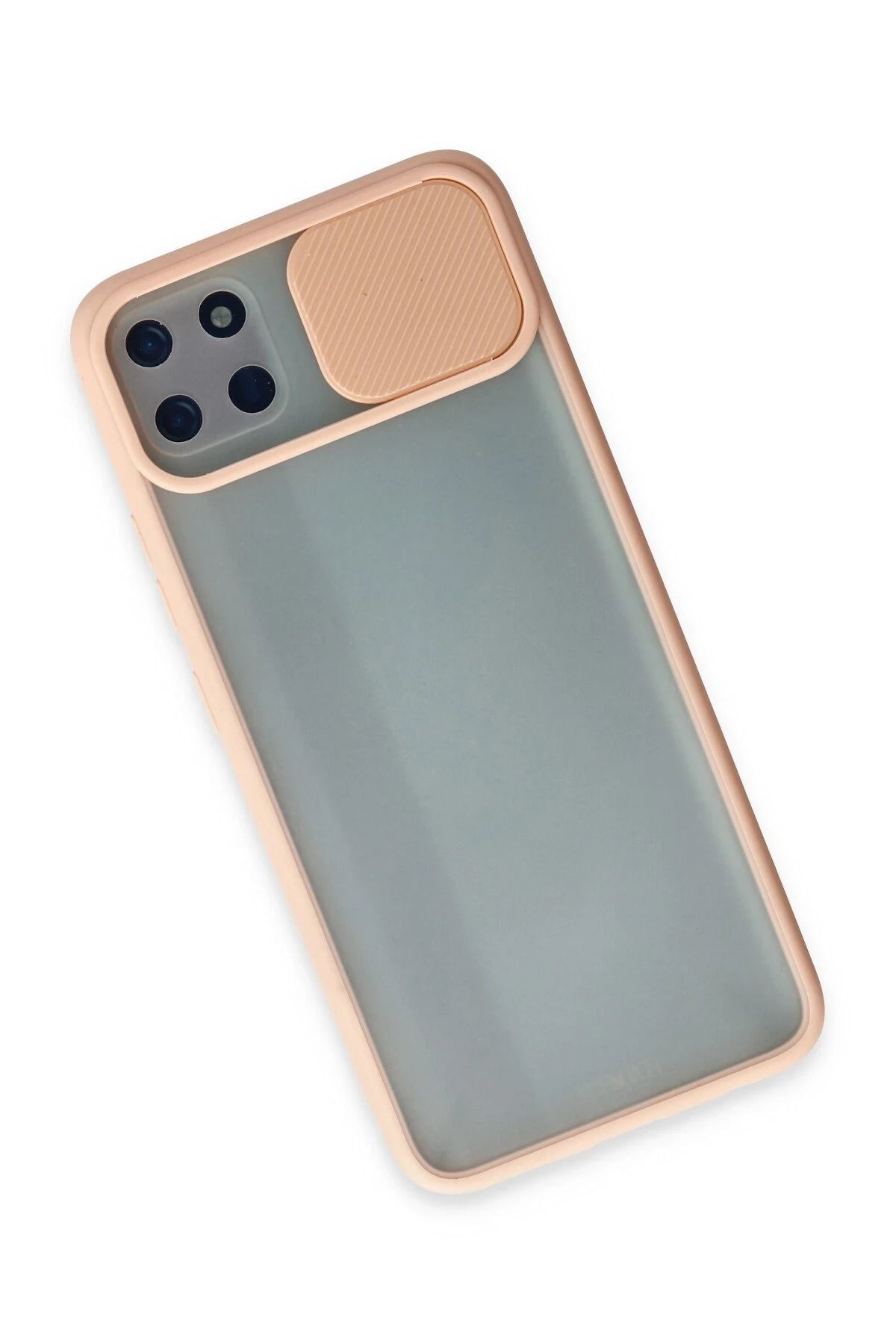 NewFace Realme C11 Kılıf Palm Buzlu Kamera Sürgülü Silikon - Pembe BSTMY