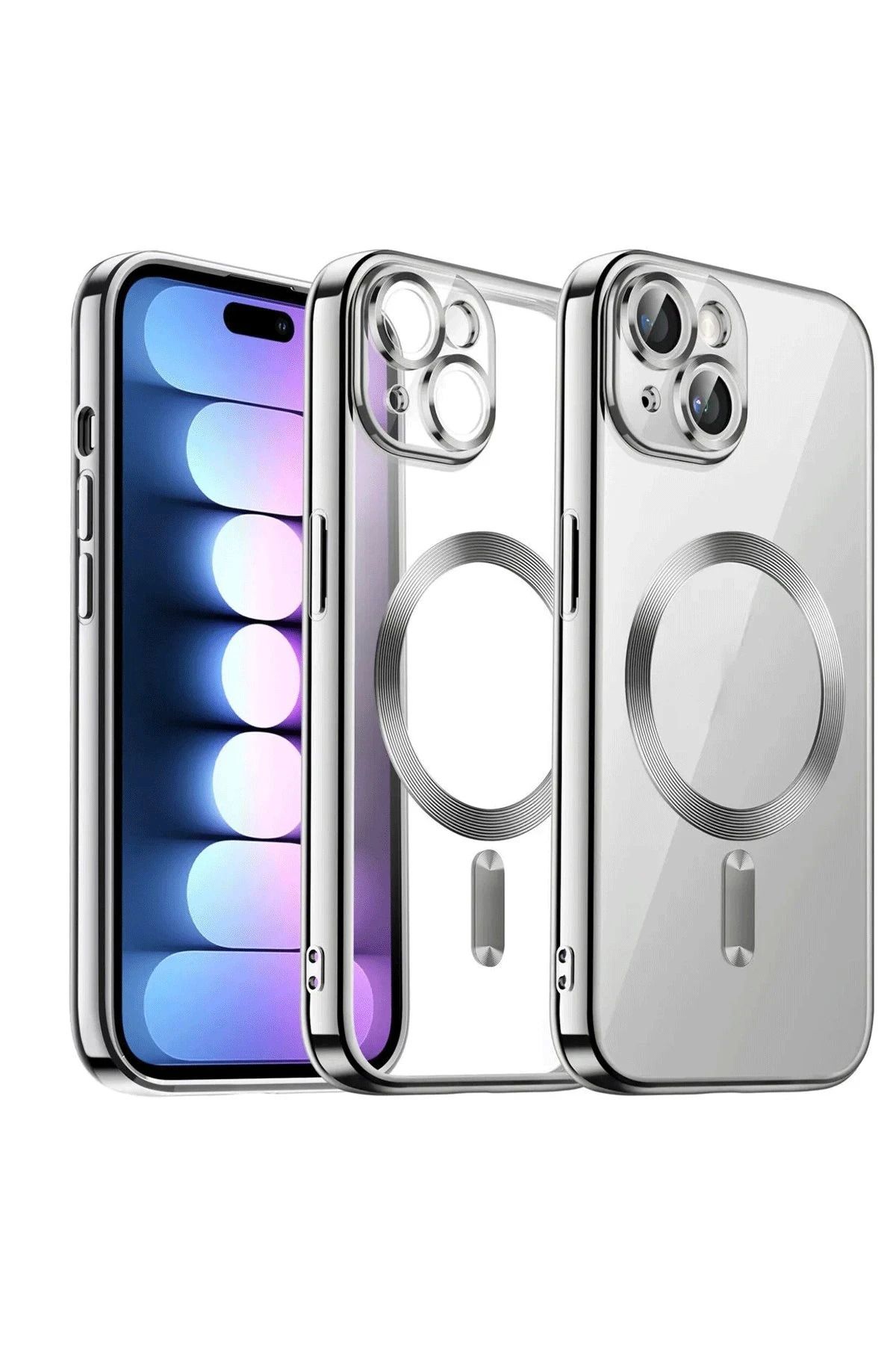 NewFace iPhone 15 Kılıf Kross Magneticsafe Kapak - Titan Gri DPMAH