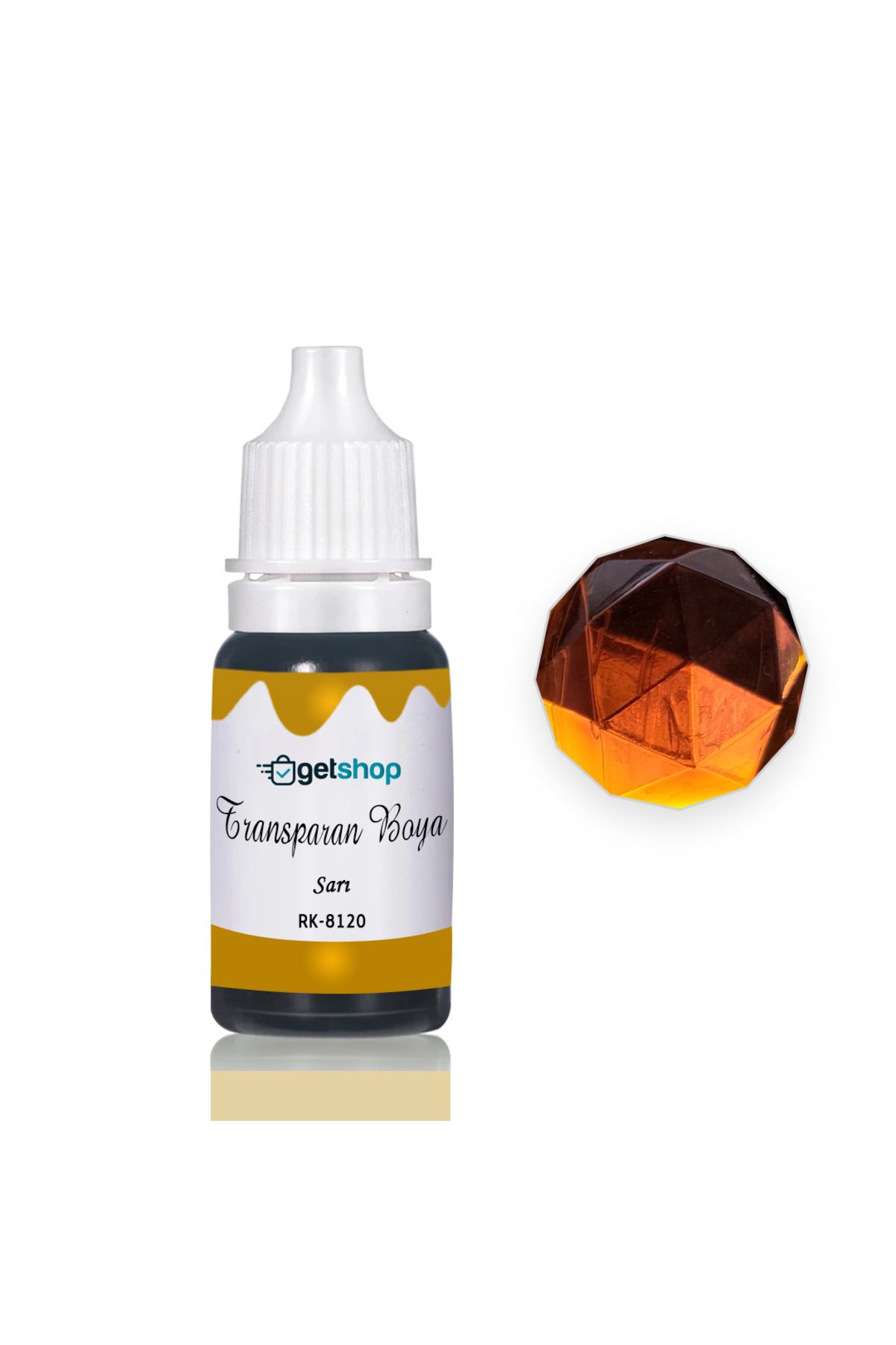 Getshopmini Epoksi Transparan Boya Pigment Koyu Sarı – 15ml