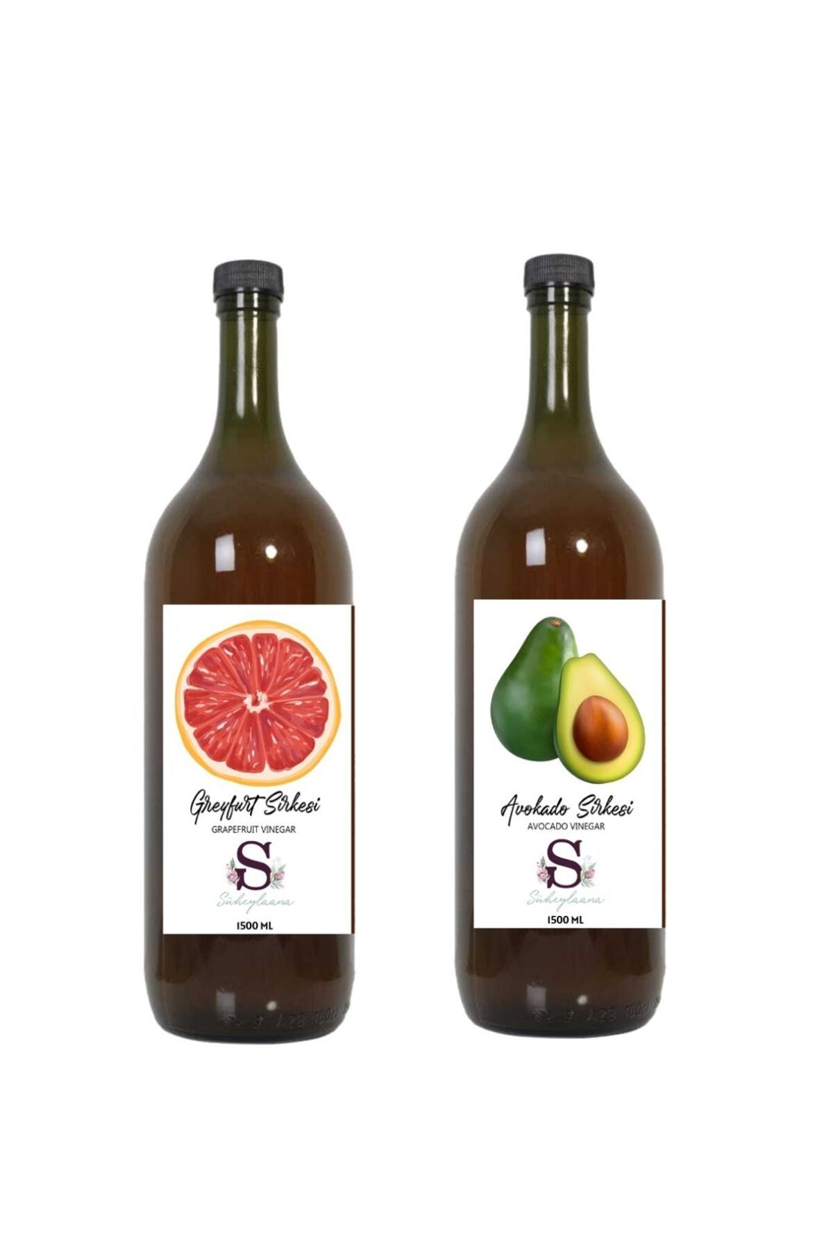 Süheylaana Doğal Greyfurt Sirkesi 1500 Ml - Doğal Avokado Sirkesi 1500 Ml