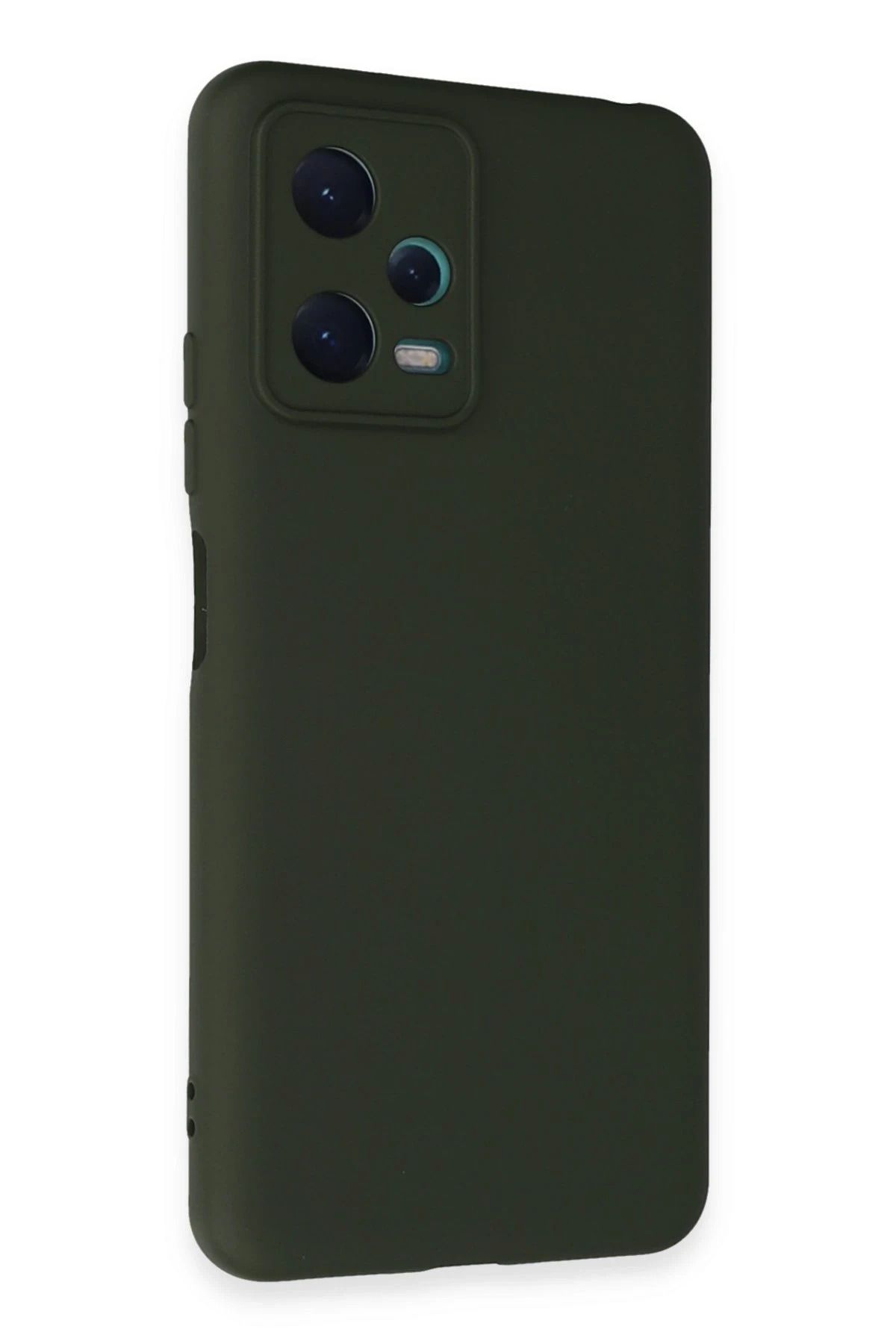 NewFace Xiaomi Redmi Note 12 5G Uyumlu  Kılıf Nano içi Kadife Silikon - Koyu Yeşil BSTMY