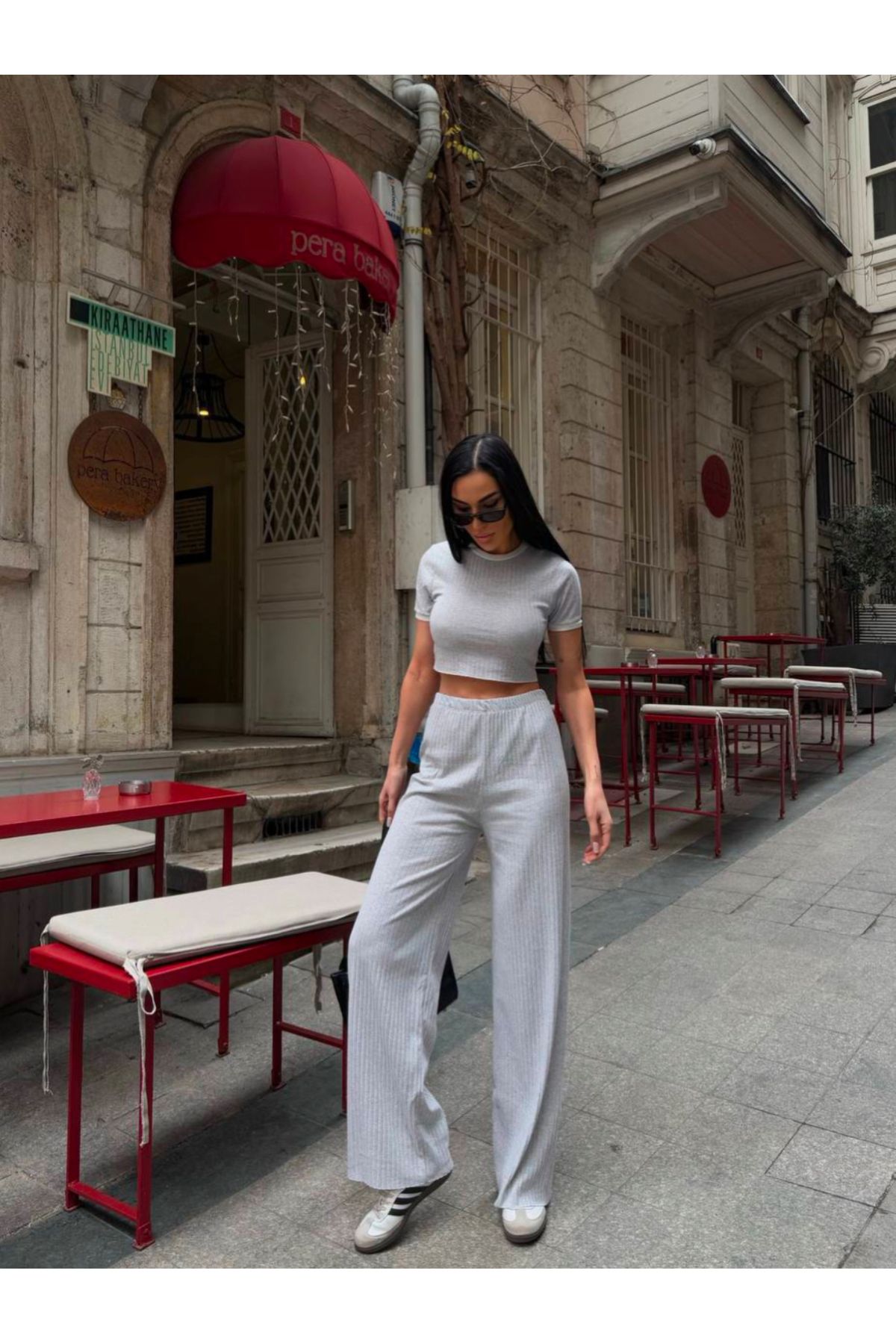 novalook Yaka Kol Garnili Salaş Takım