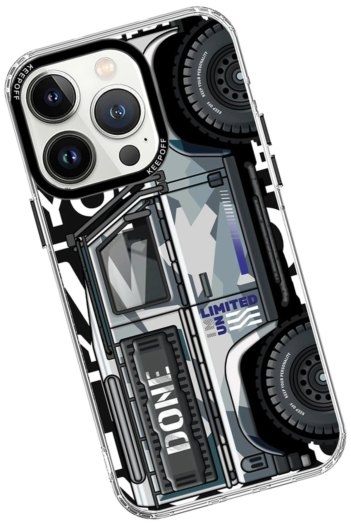 Keep Off iPhone 15 Pro Max Cross Country Travel Magsafe Kapak - Snow BSTMY