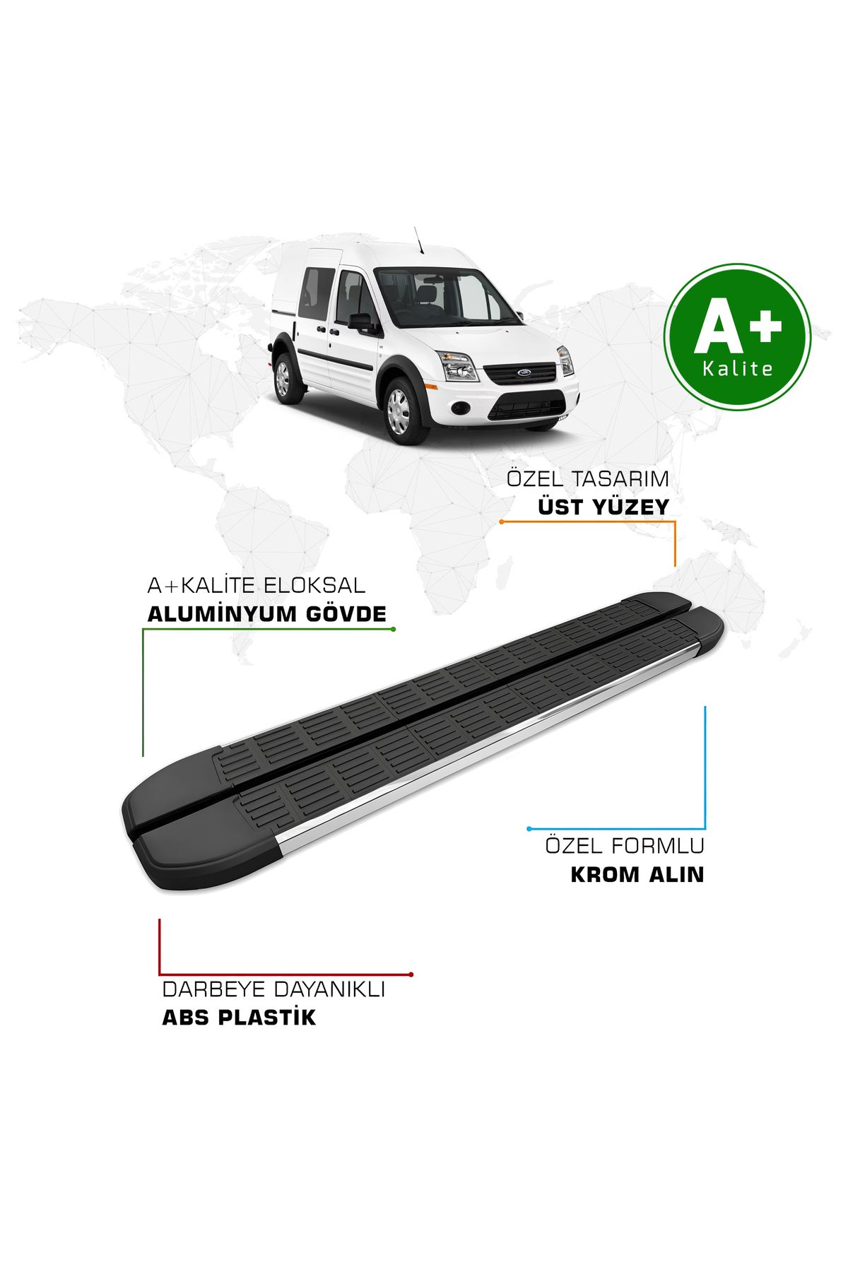 FA OTO AKSESUAR Connect Yan Basamak 2002 – 2014 Model S-Line