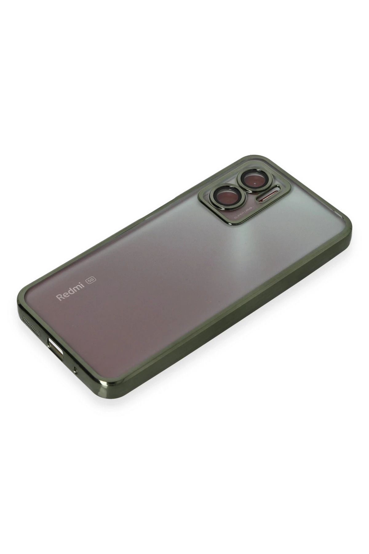 NewFace Xiaomi Redmi Note 11E Kılıf Lensli Silikon - Yeşil BSTMY