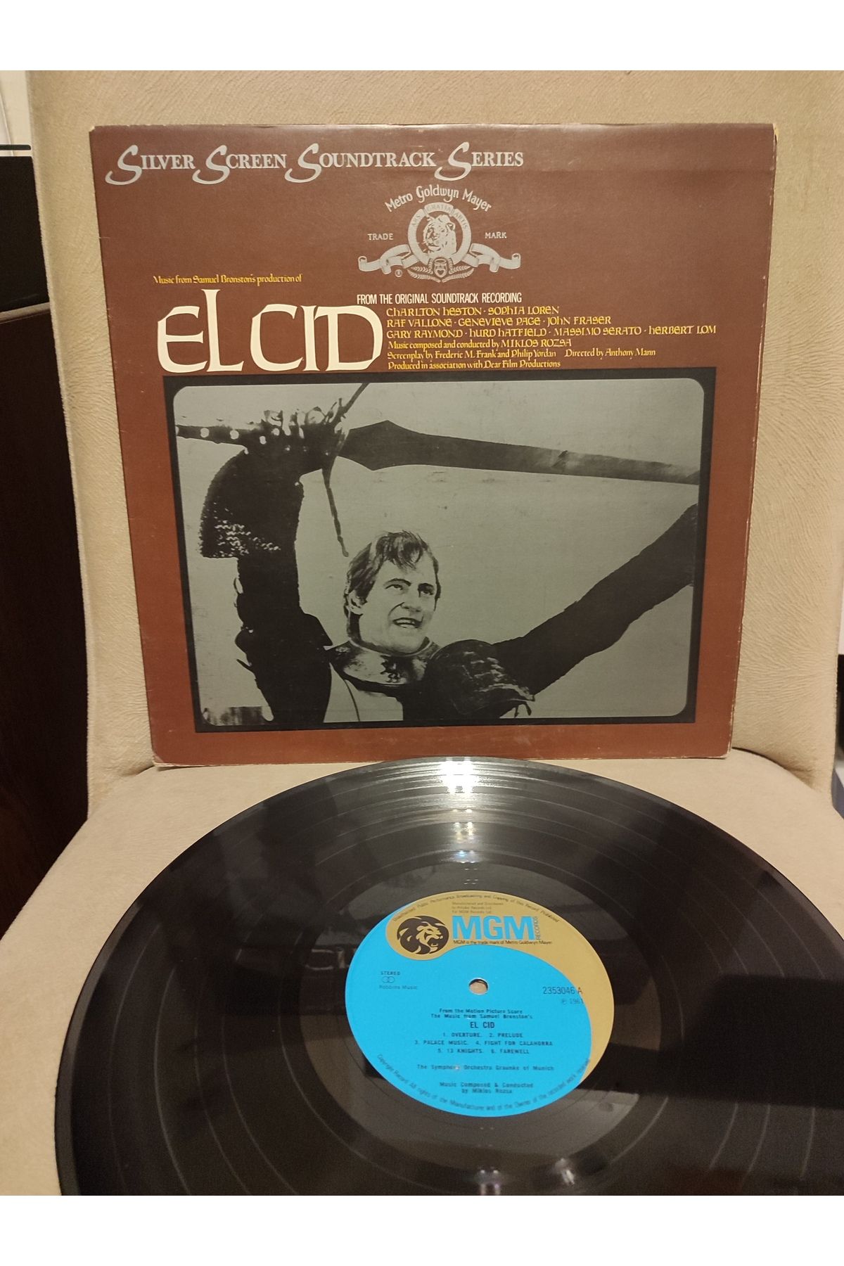 Plakperest EL CID - Soundtrack LP - Miklos Rozsa 1961 İngiltere Basım LP Plak - Battal Gazi Müziği / 2.EL