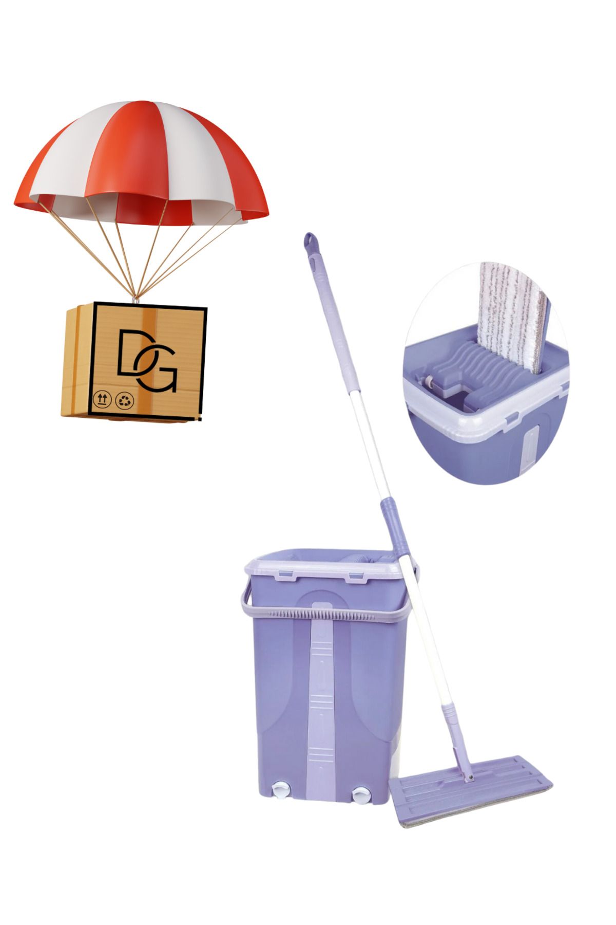 DETAY GLOBAL KURUMSAL Pratik Tabset Tablet Mop Seti 12 Litre Hacim