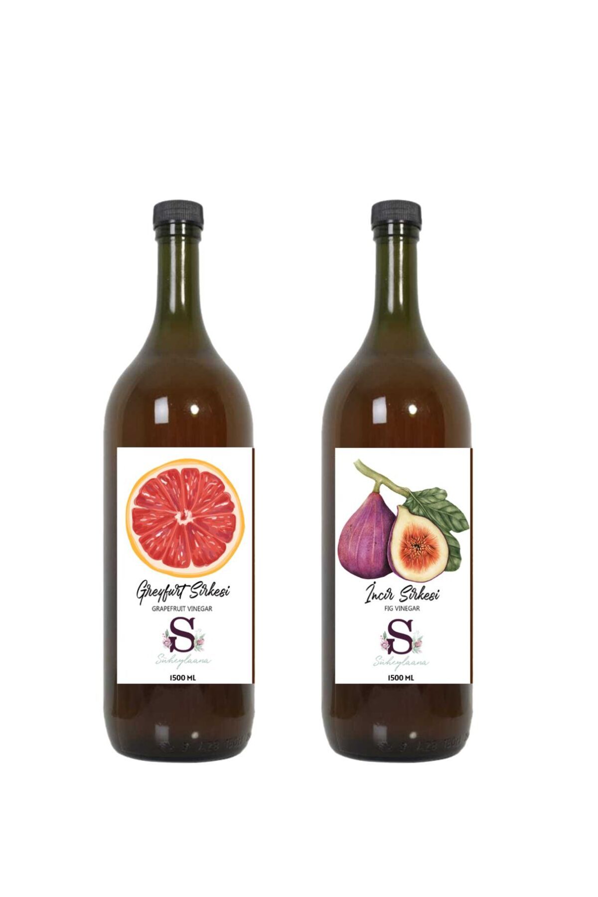 Süheylaana Doğal Greyfurt Sirkesi 1500 Ml - Doğal İncir Sirkesi 1500 Ml