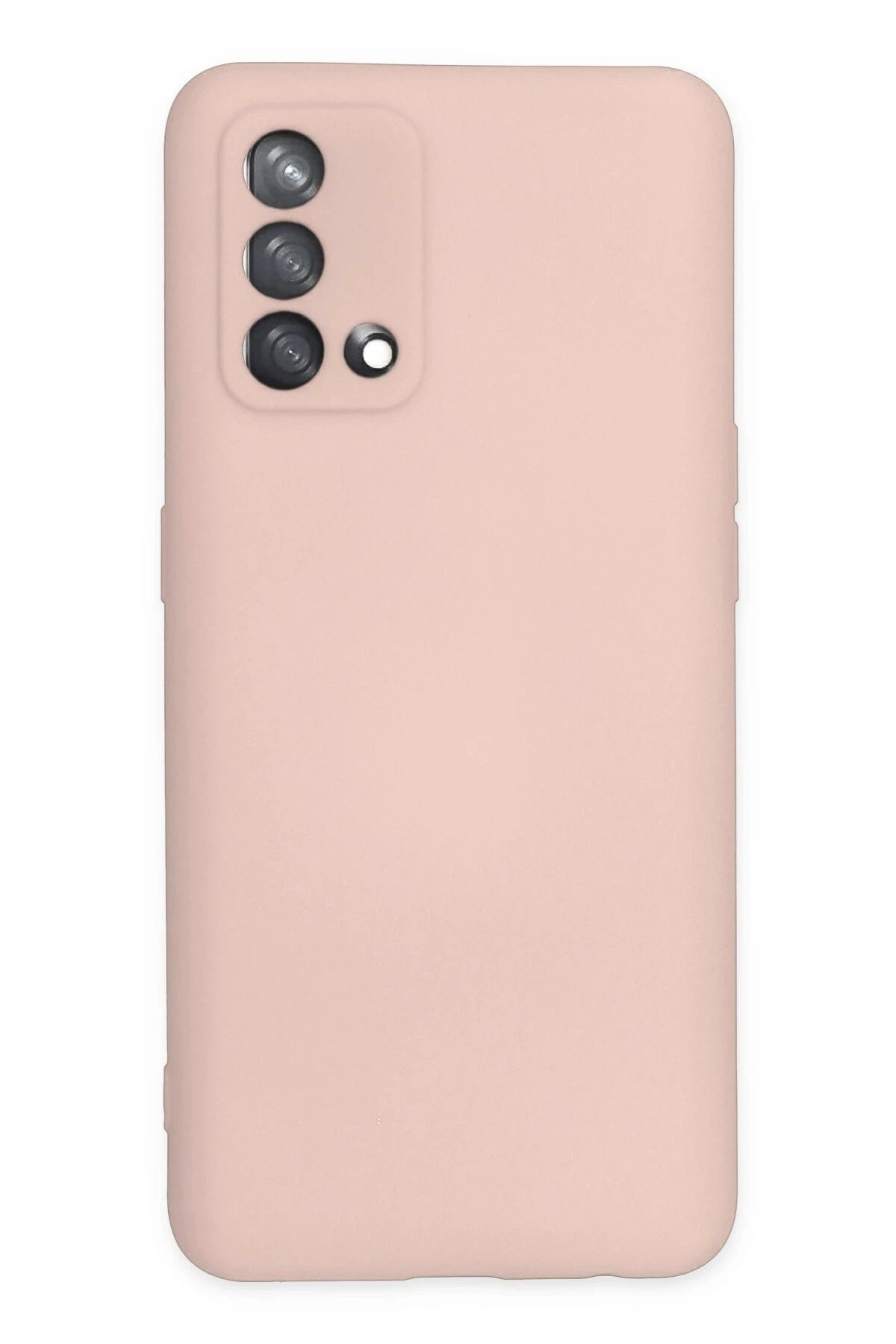 NewFace A74 4G Uyumlu Kılıf Nano içi Kadife Silikon - Pudra BSTMY