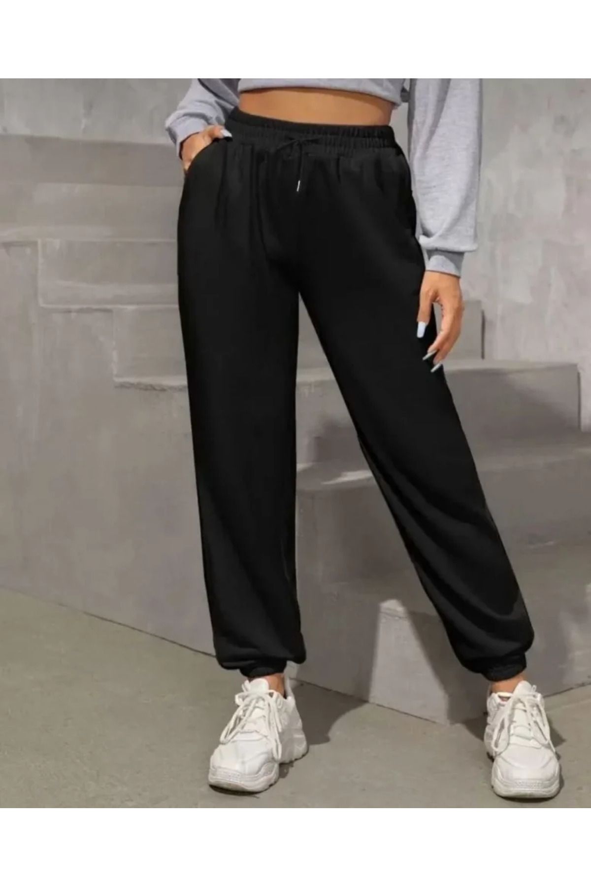 ARUZ MODA Unisex Basic Eşofman Altı - Siyah