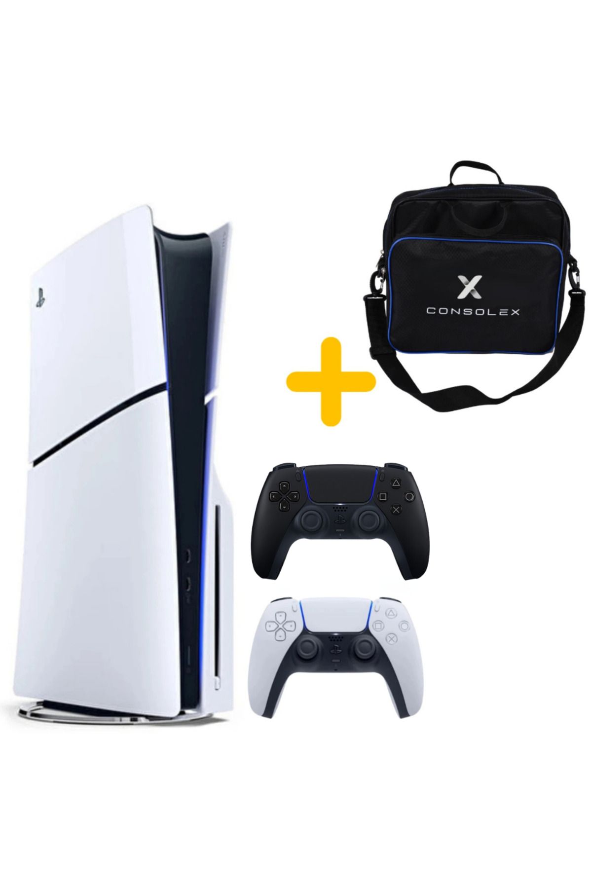 Sony Playstation 5 - CFI 2016 Avrupa - 1 TB Slim Cd Edition Konsol - Çift Kol (Siyah) + ÇANTA