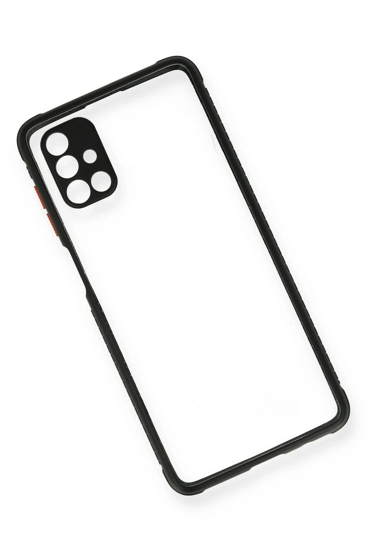 NewFace Samsung Galaxy M51 Kılıf Miami Şeffaf Silikon - Siyah BSTMY