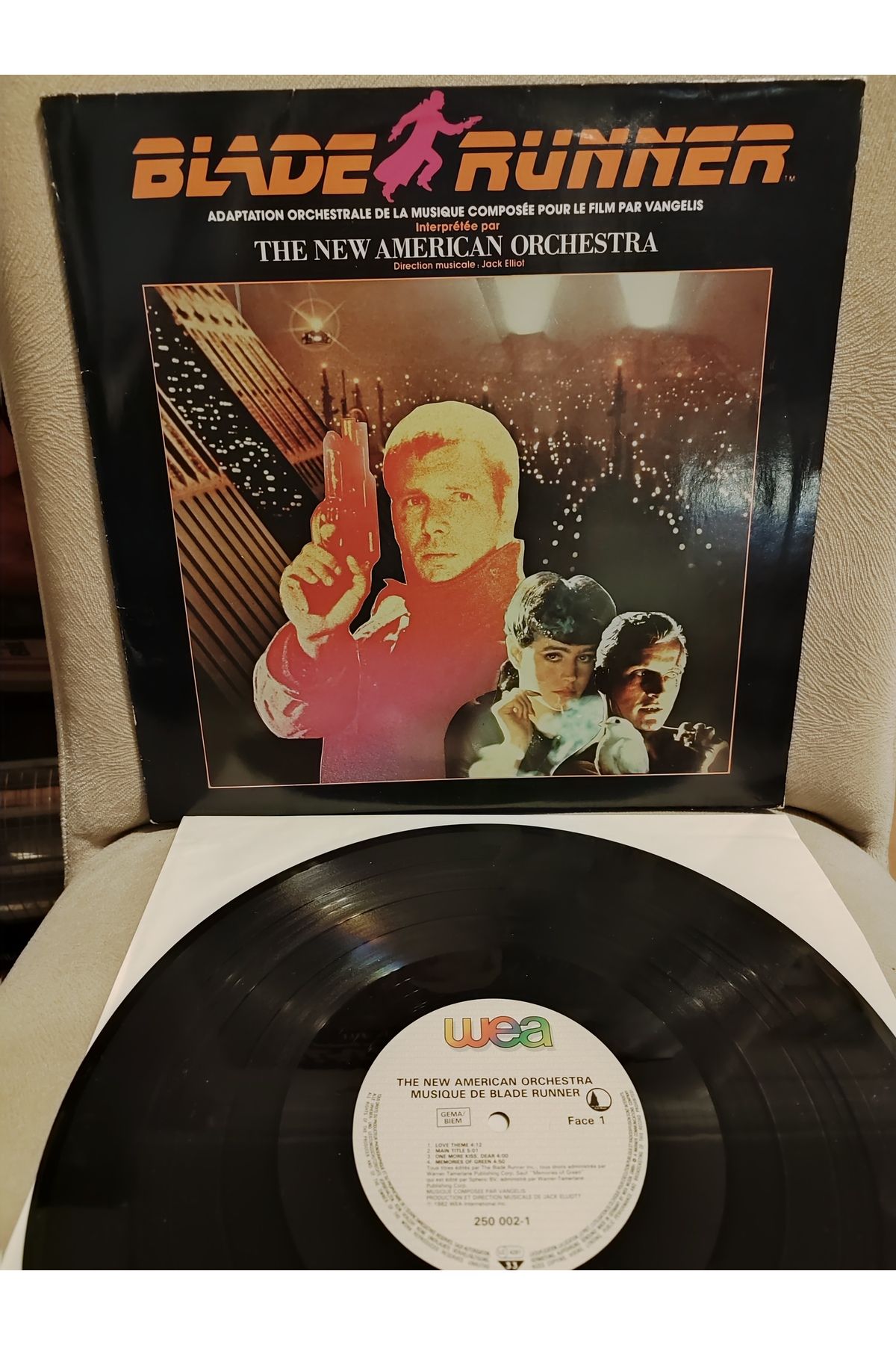 Plakperest BLADE RUNNER - Soundtrack - 1982 Fransa Basım LP Albüm Plak 2.el