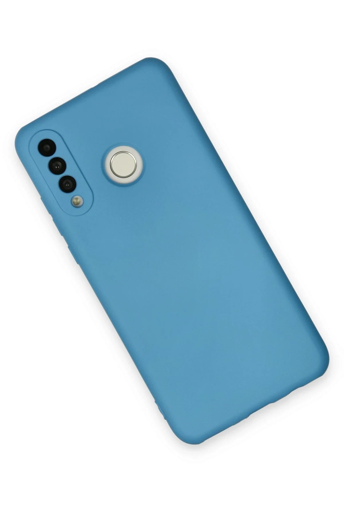 NewFace Huawei P30 Lite uyumlu Kılıf Nano içi Kadife Silikon - Mavi BSTMY