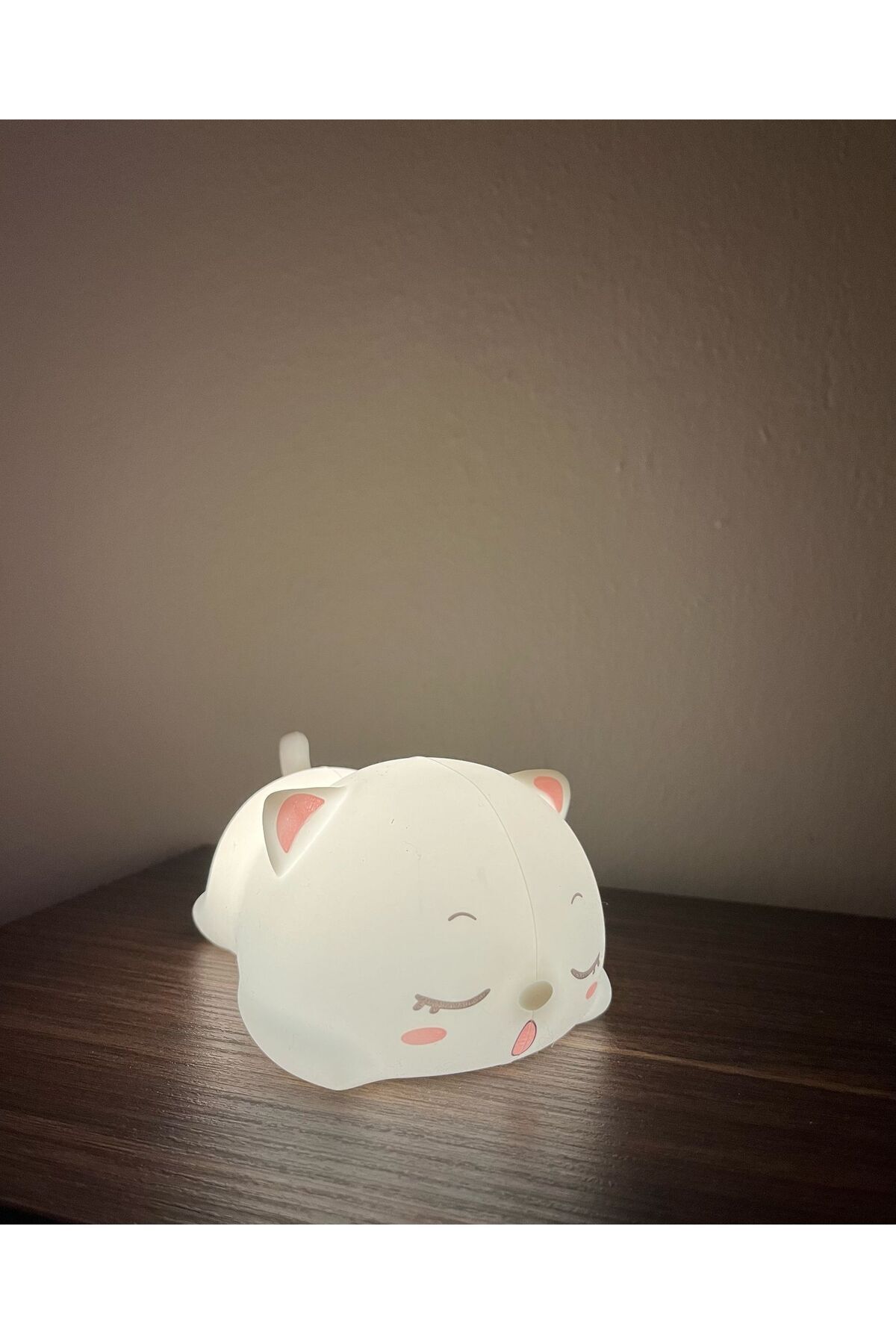 Tiny Desing Accessorıes Kedi Silikon Çocuk Odası Led Dokunmatik Renk Değiştiren Gece Lambası