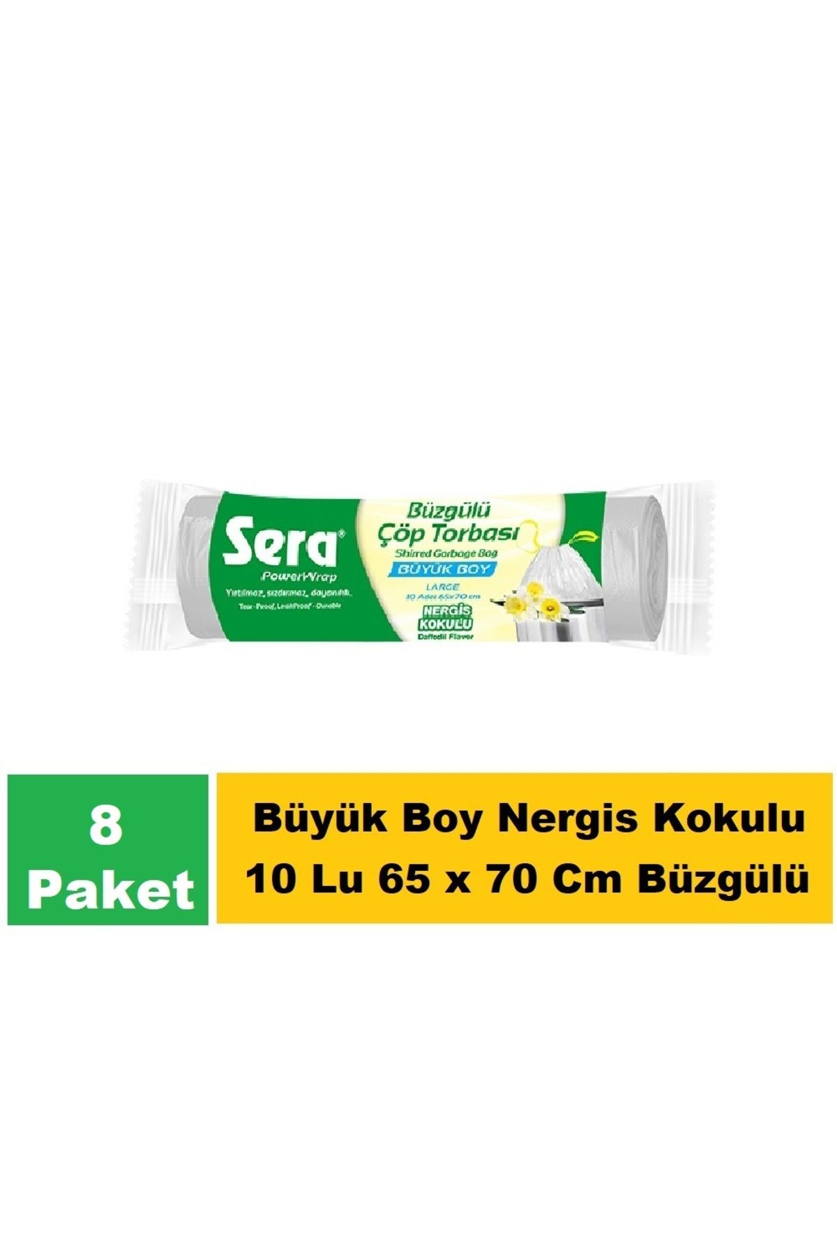 SERA Büzgülü Nergis Kokulu Büyük Boy 10 Lu 65 x 70 Cm x 8 Paket