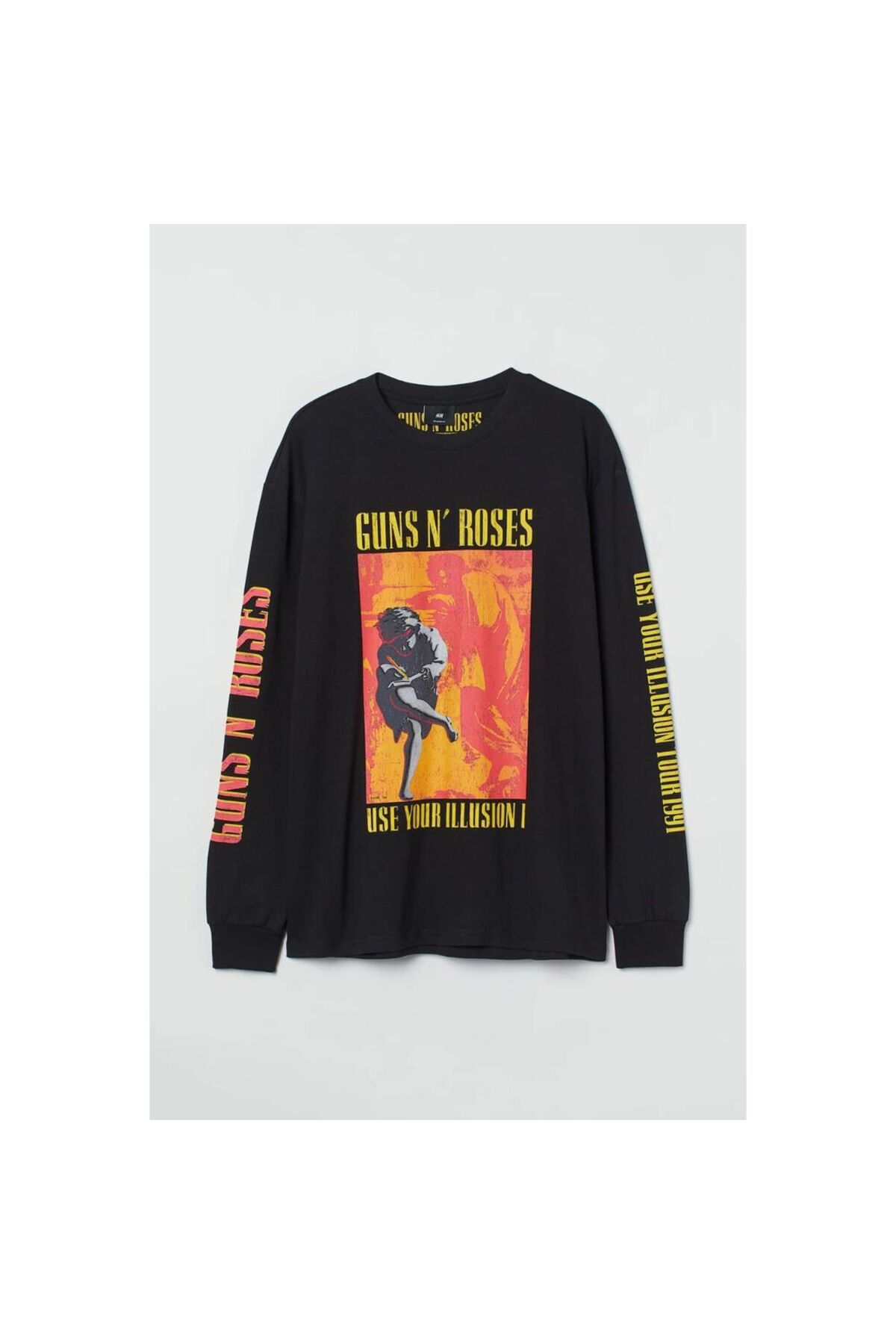 Sehnaco HM Model Guns N Roses Baskılı Uzun Kollu Erkek Tshirt