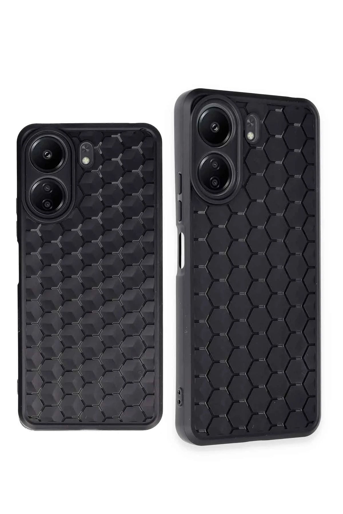 NewFace Xiaomi Redmi 13C Kılıf Petek Silikon Kapak - Siyah SVLRS