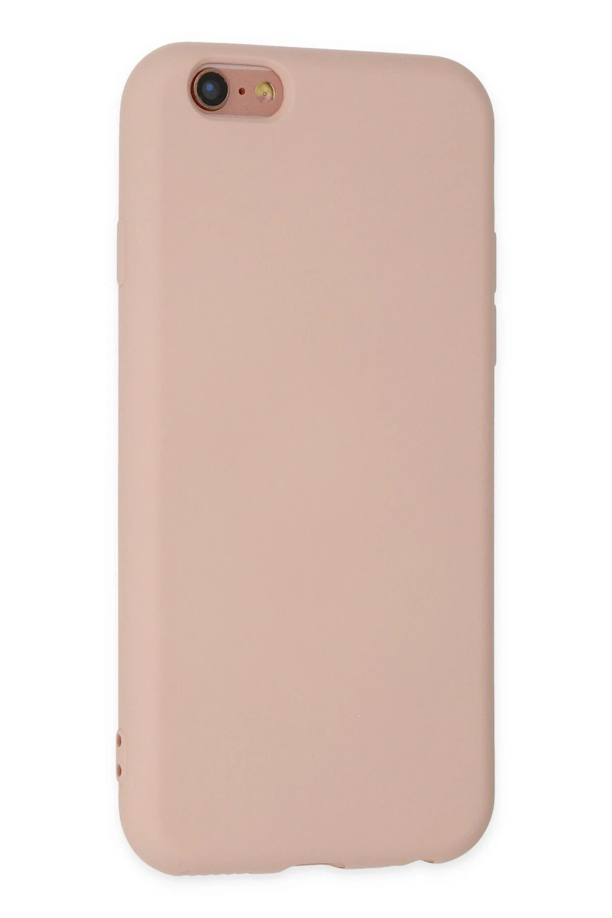 NewFace iPhone 6 uyumlu Kılıf Nano içi Kadife Silikon - Pudra BSTMY