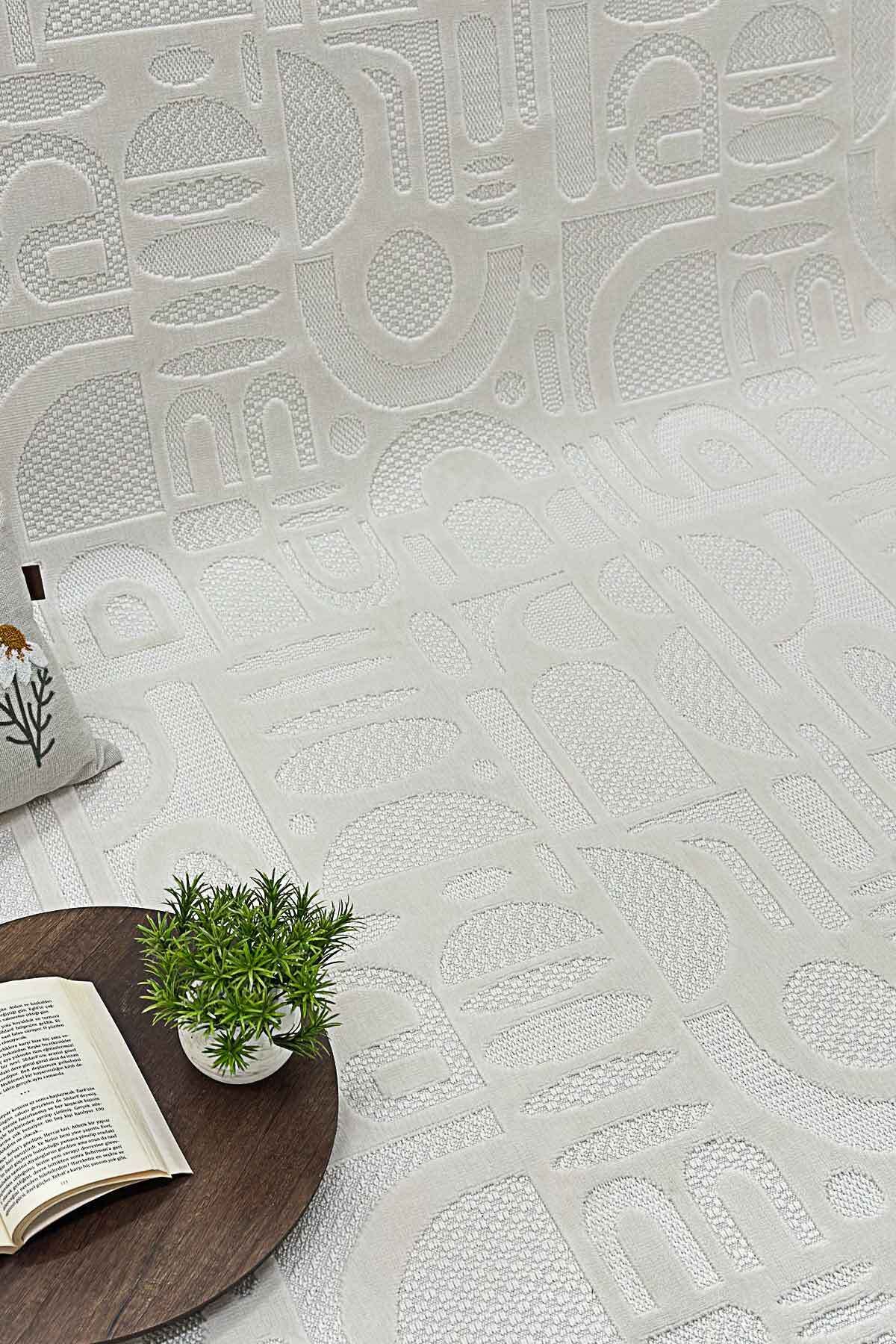 Decomia Home Bianca Dokuma Yıkanabilir Kaymaz Saçaklı Sisal Hav Salon Halısı Mutfak Halısı Yolluk