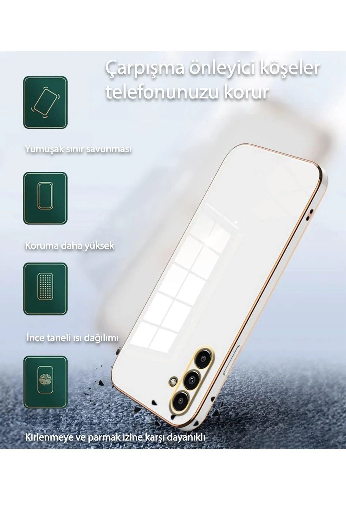 NewFace Samsung Galaxy M15 Kılıf Volet Silikon - Mavi BSTMY