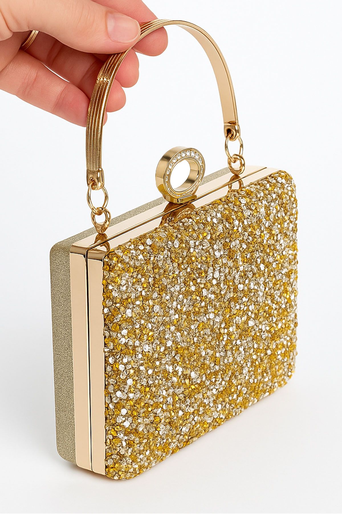 Lifonbag Kadın Kristal Taşlı Abiye Çantası Özel Gün Çantası