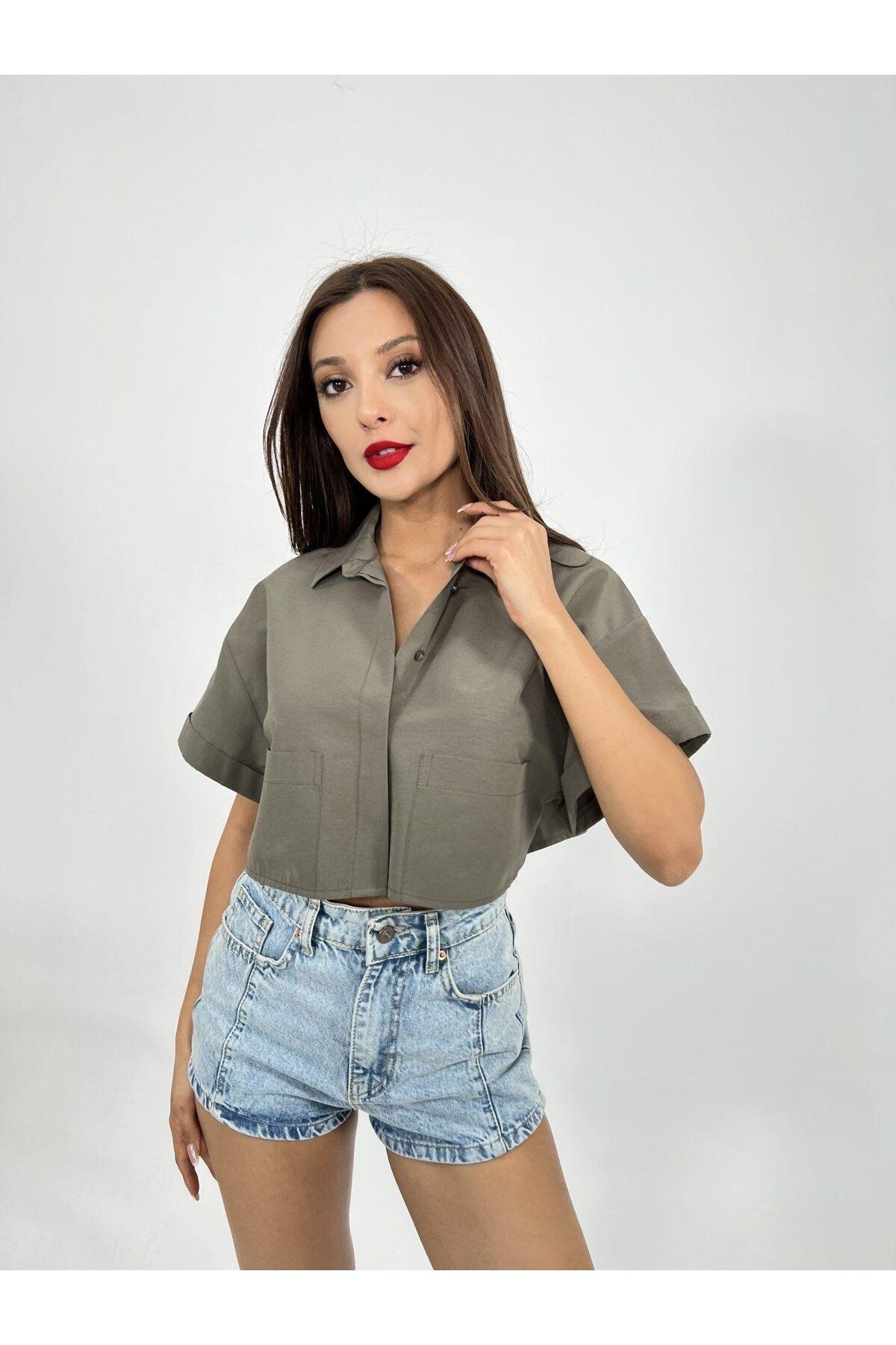 ARUZ MODA 6882 BLUZ-HAKİ