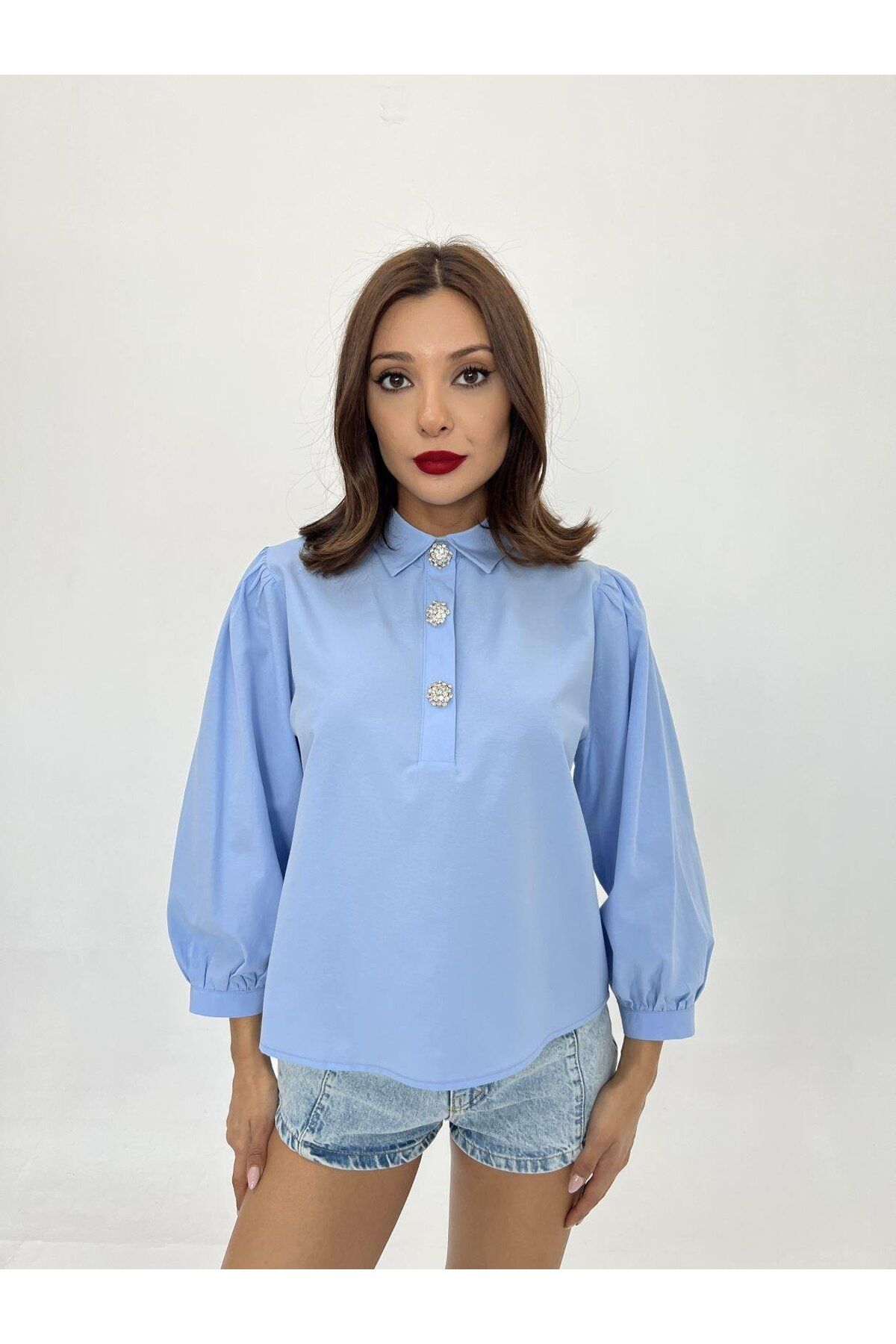 ARUZ MODA 7043 GÖMLEK-MAVİ