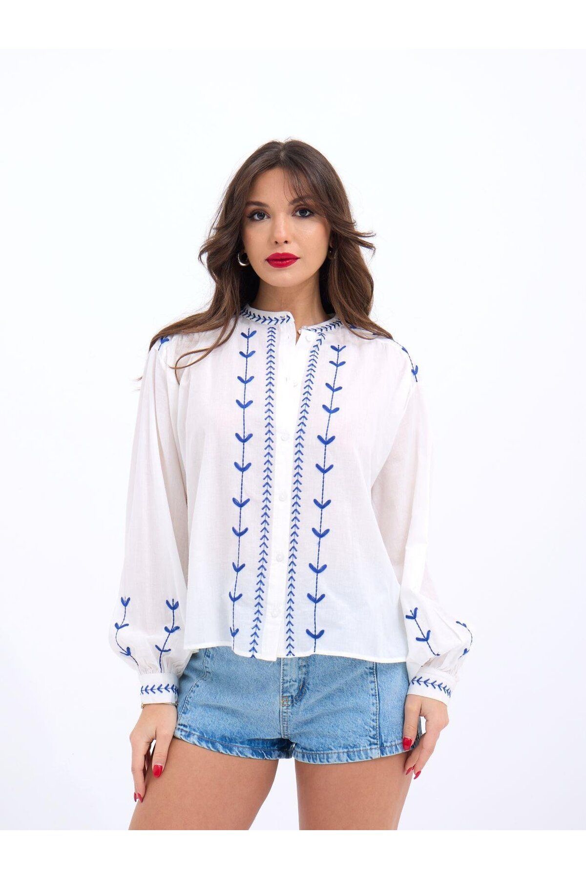 ARUZ MODA 6801 GÖMLEK-EKRU