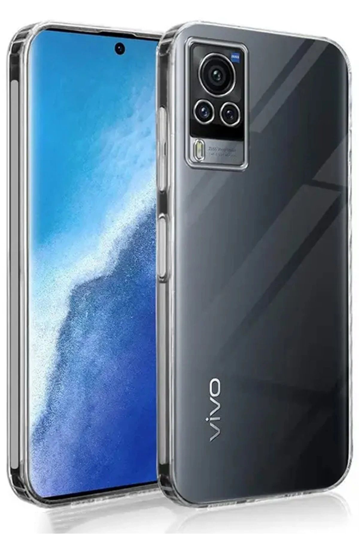 NewFace Vivo V30 5G Kılıf Lüx Şeffaf Silikon BSTMY