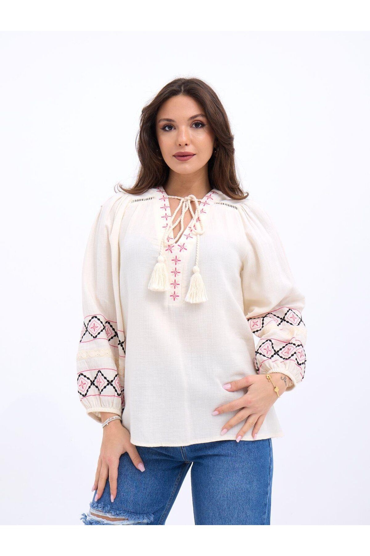 ARUZ MODA 6242 GÖMLEK-KREM