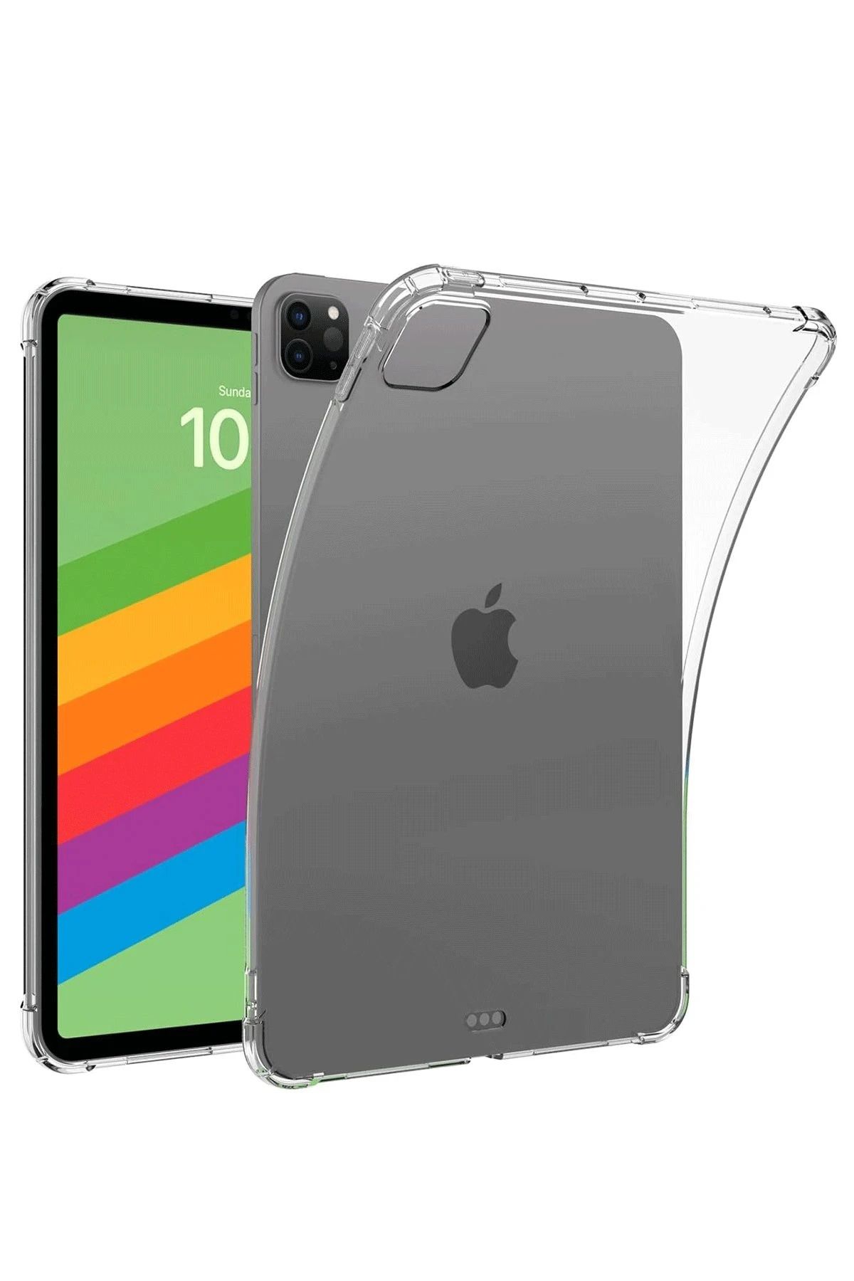 NewFace iPad Pro 13 (2024) Kılıf Anti Şeffaf Tablet Silikon - Şeffaf BSTMY