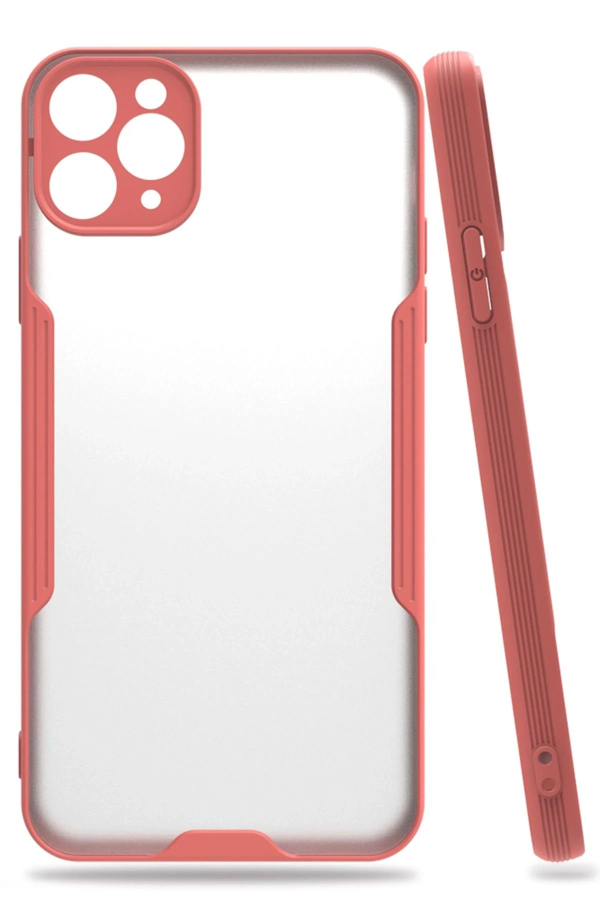 NewFace iPhone 11 Pro Max Kılıf Platin Silikon - Pembe BSTMY