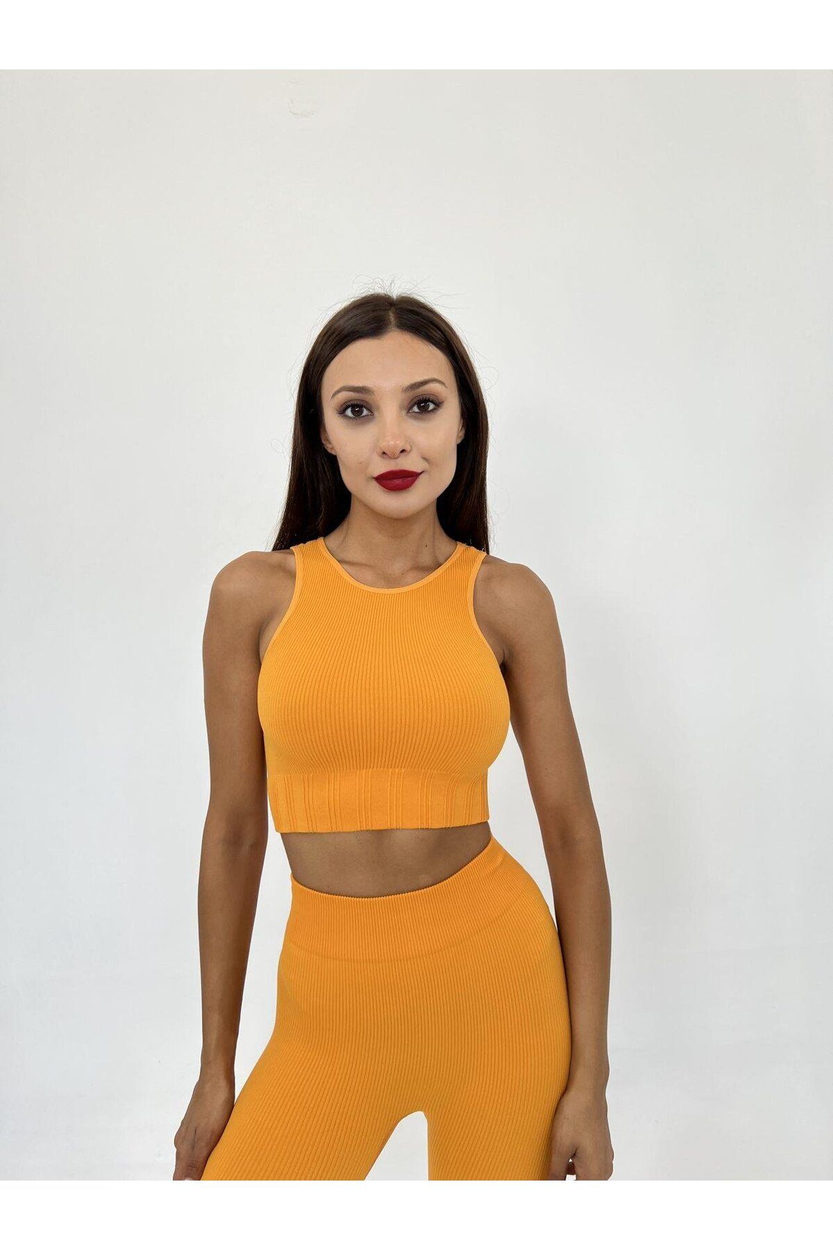 ARUZ MODA 2502 YARIM T-SHİRT-TURUNCU