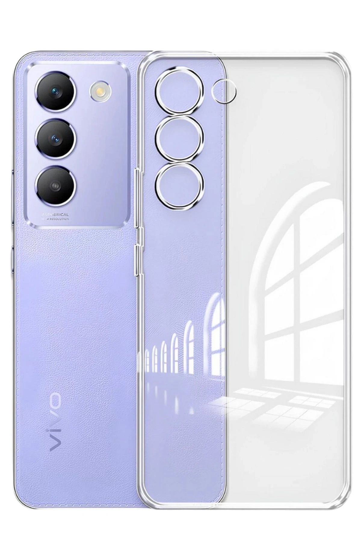 NewFace Vivo V30 Lite 4G Kılıf Lüx Şeffaf Silikon SVLRS