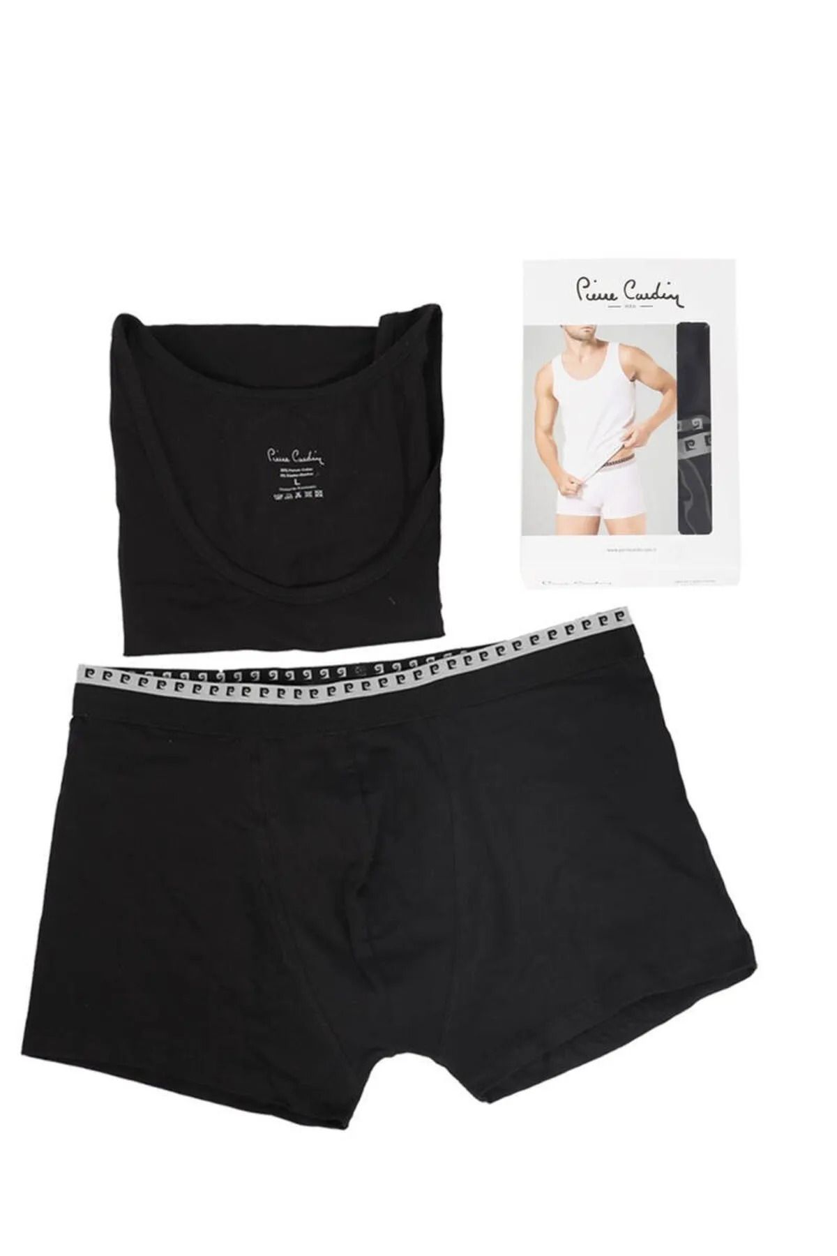Pierre Cardin Likralı Pamuklu Atlet & Boxer Set S2.Q.TK.6K.R1