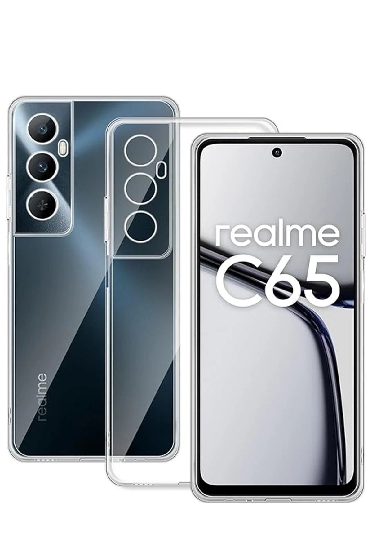 NewFace Realme C65 Kılıf Lüx Şeffaf Silikon BSTMY