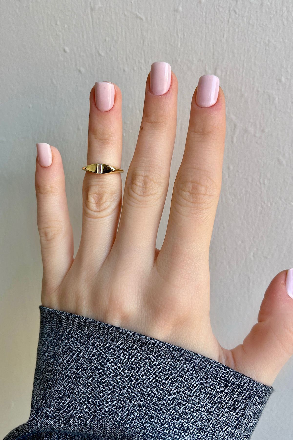 Bijou Luz Gold Oval Ortası Taşlı Ayarlanabilir Yüzük