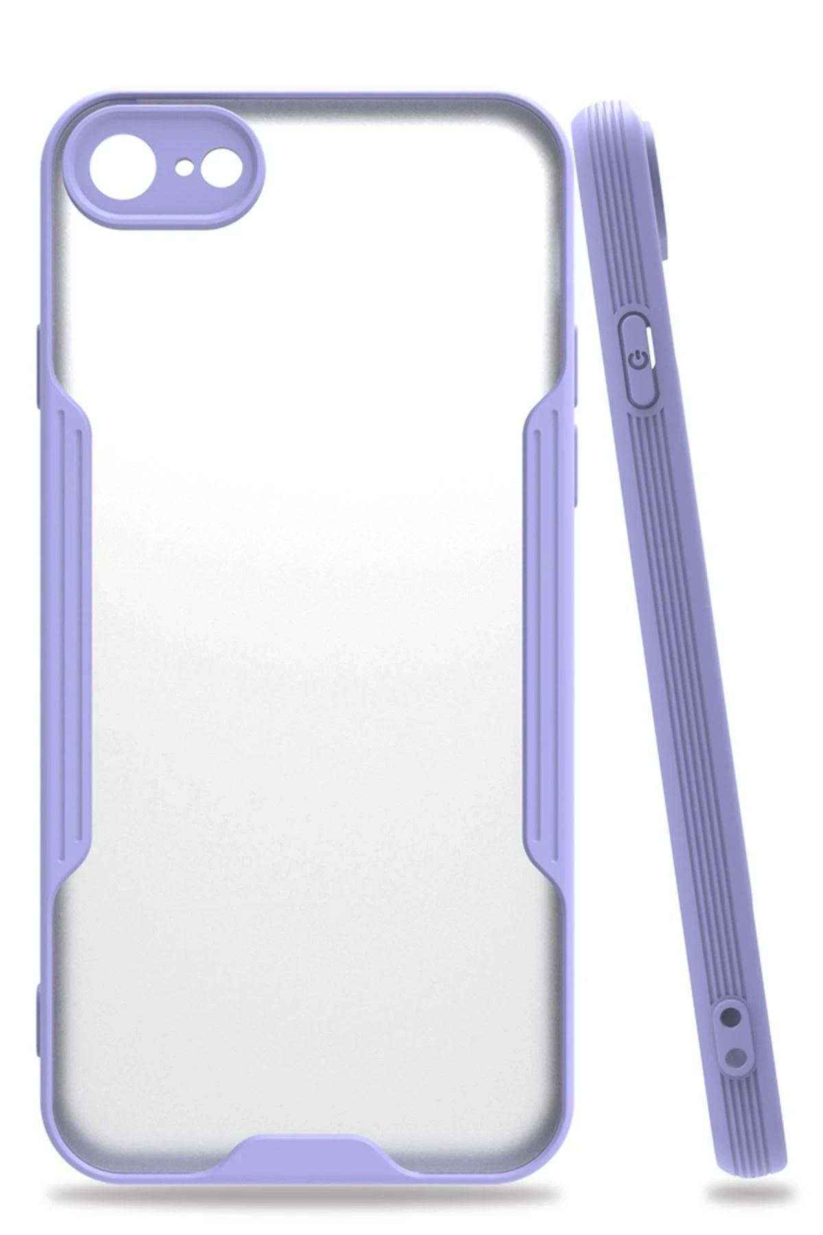NewFace iPhone 7 Kılıf Platin Silikon - Lila NRMSA