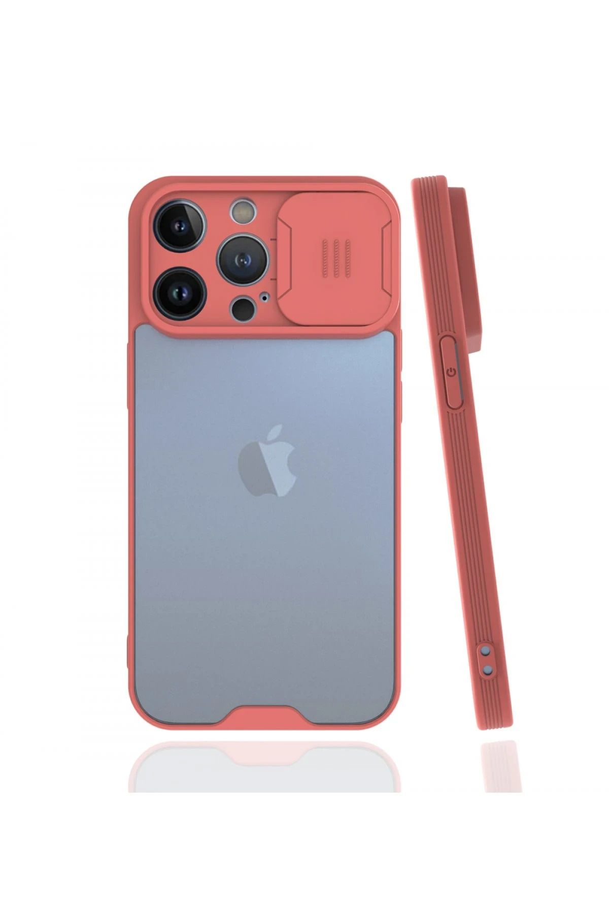 NewFace iPhone 13 Pro Kılıf Platin Kamera Koruma Silikon - Pembe BSTMY