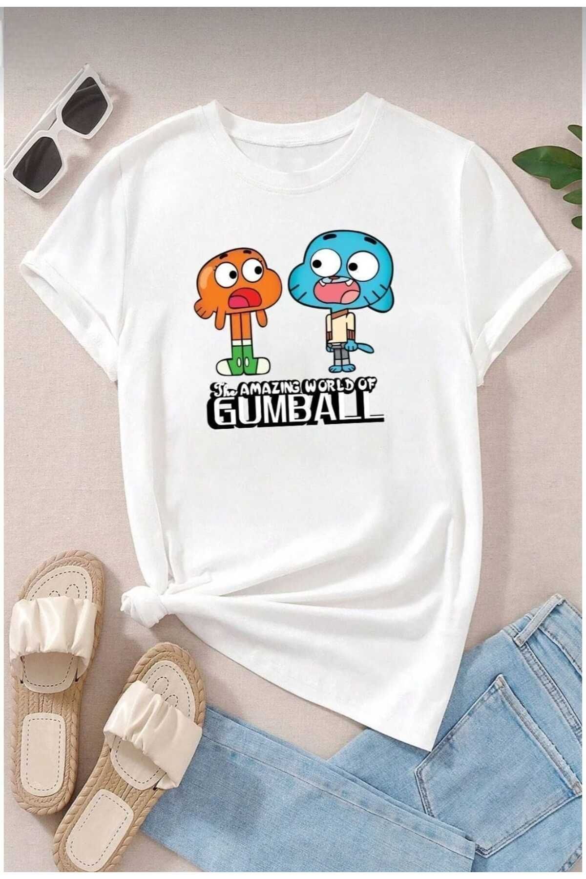 TekTarzz Unisex Gumball Baskılı Tshirt