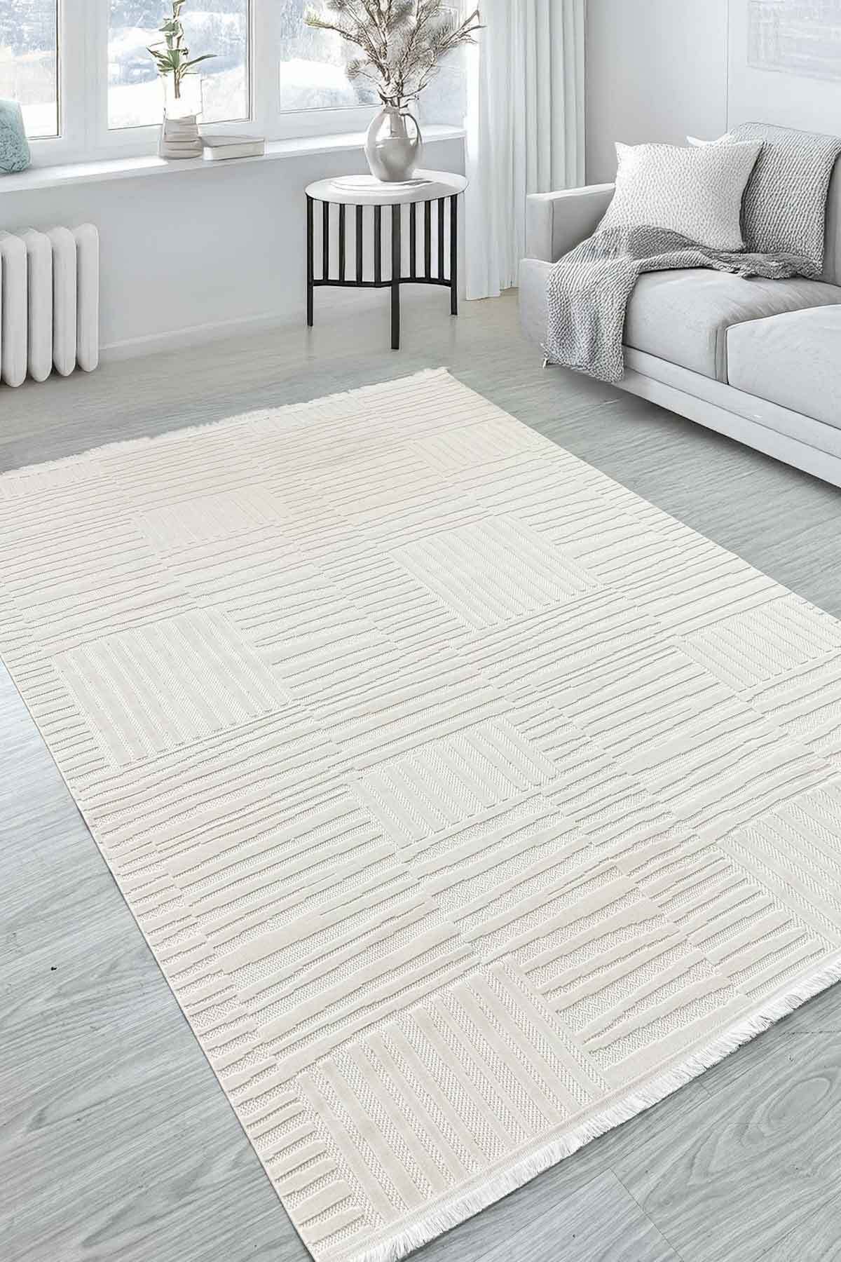 Decomia Home Fiora Dokuma Yıkanabilir Kaymaz Sisal Hav Salon Halısı Mutfak Halısı Yolluk