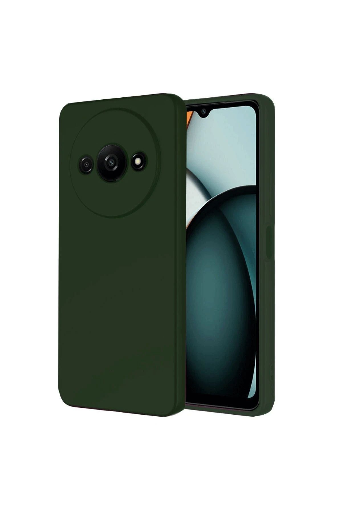 NewFace Realme C61 Kılıf First Silikon - Koyu Yeşil BSTMY