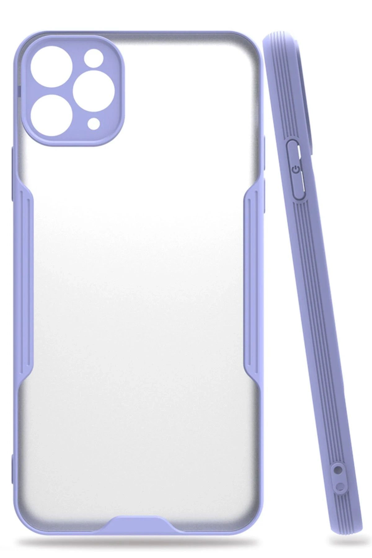 NewFace iPhone 11 Pro Kılıf Platin Silikon - Lila BSTMY