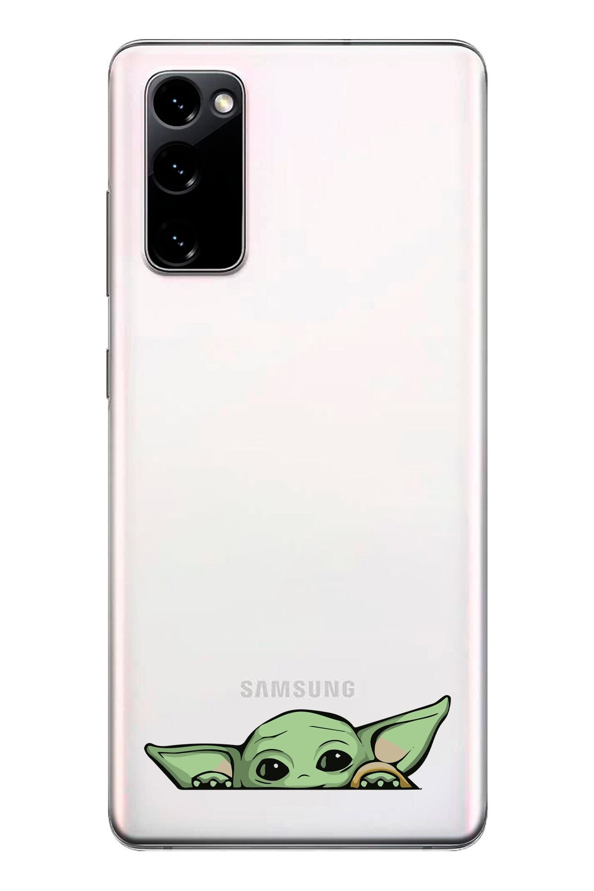 moonset Samsung Galaxy S20 FE Uyumlu Yoda Tasarımlı Baskılı Şeffaf Telefon Kılıfı