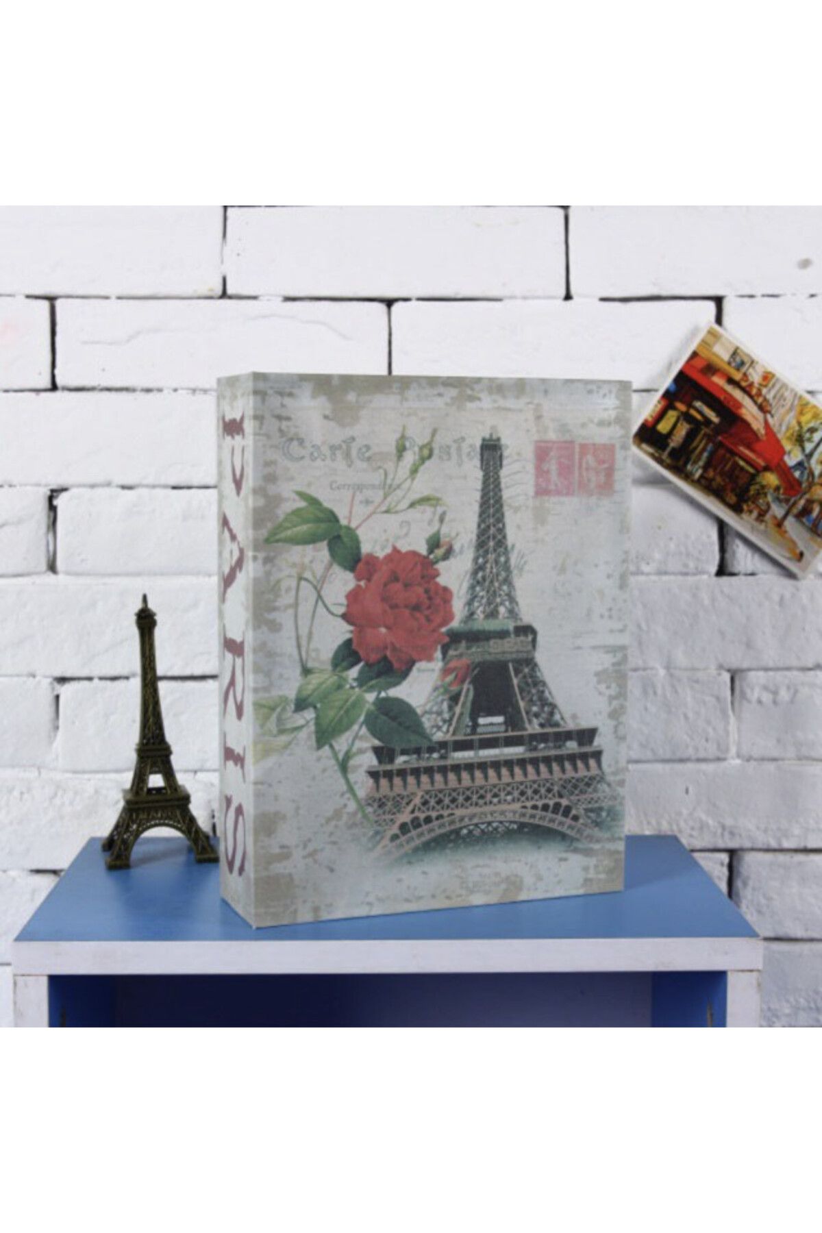 PUFO-Secret Book Safe With Key Lock, Eiffel Tower, 24 X 15 Cm 8