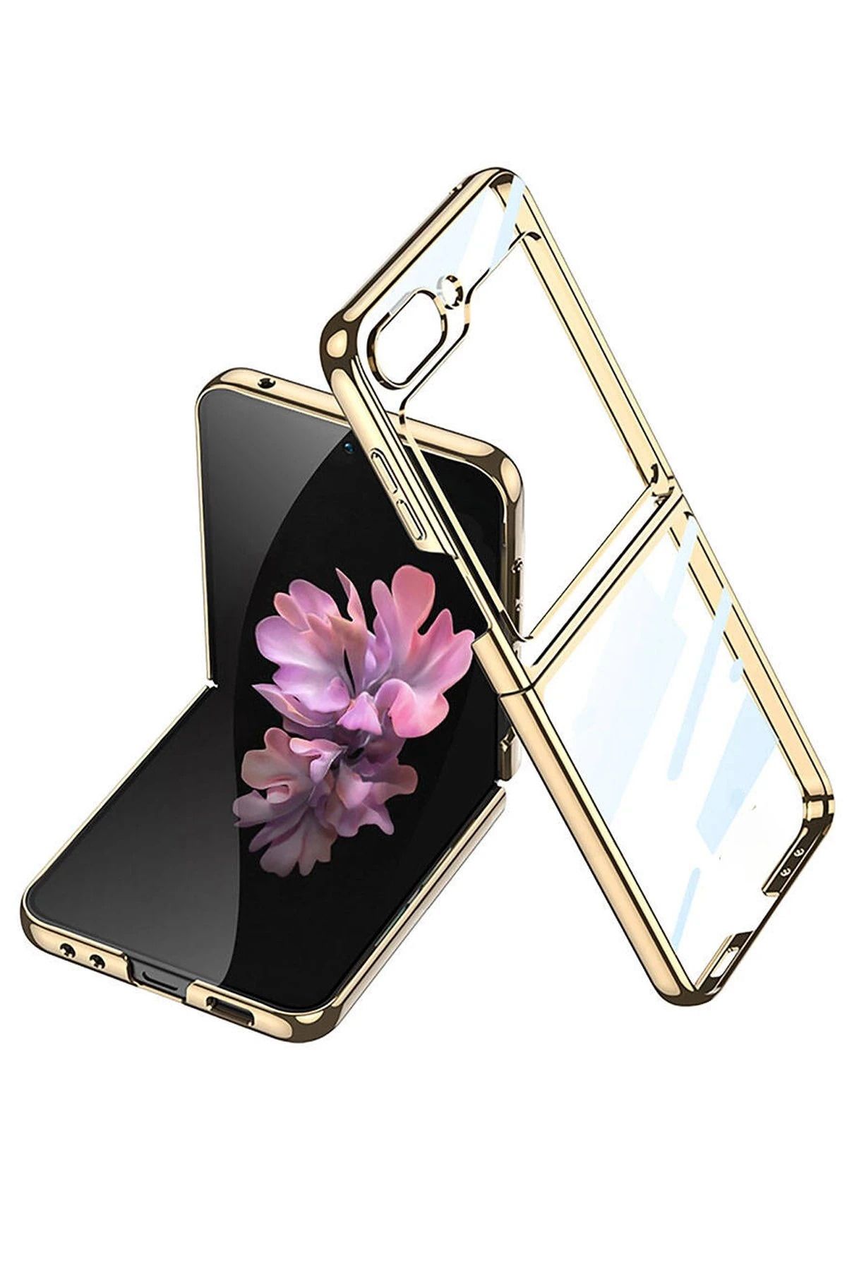 NewFace Samsung Galaxy Z Flip 6 Kılıf Fold Element Kapak - Gold WLZOR